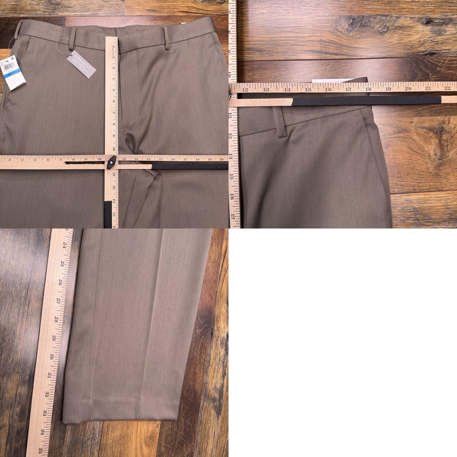 Van Heusen Van Heusen Traveler Pants Mens 34x34 Taupe Premium Non Iron Wicking New Size US 34 / EU 50 - 9 Thumbnail