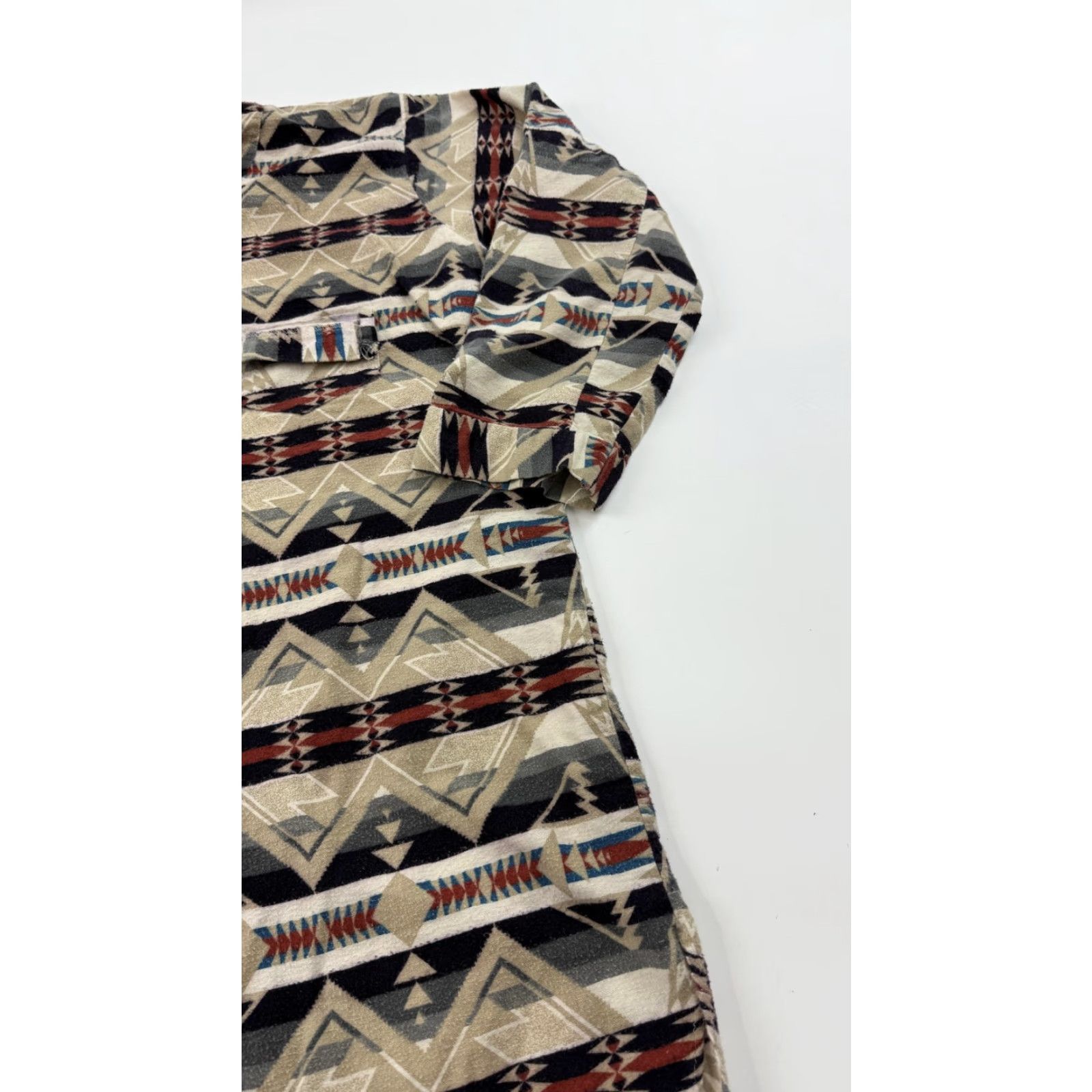 Vintage VINTAGE Shadow Boxer Southwestern Button-Up Shirt Mens Large Beige Aztec Print Flannel 3/4 Sleeve Size US L / EU 52-54 / 3 - 2 Thumbnail