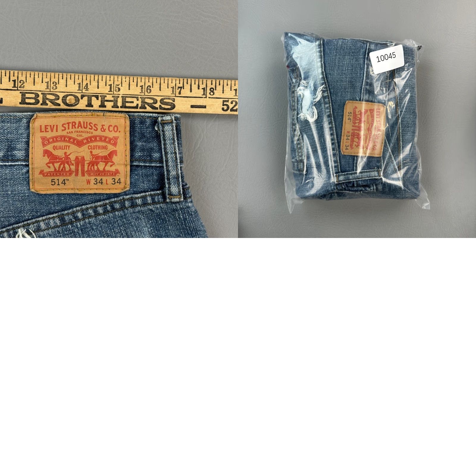 Levi's Levis Jeans Mens 34x34 Medium Wash Denim Straight Fit Distressed Casual Size US 34 / EU 50 - 9 Thumbnail