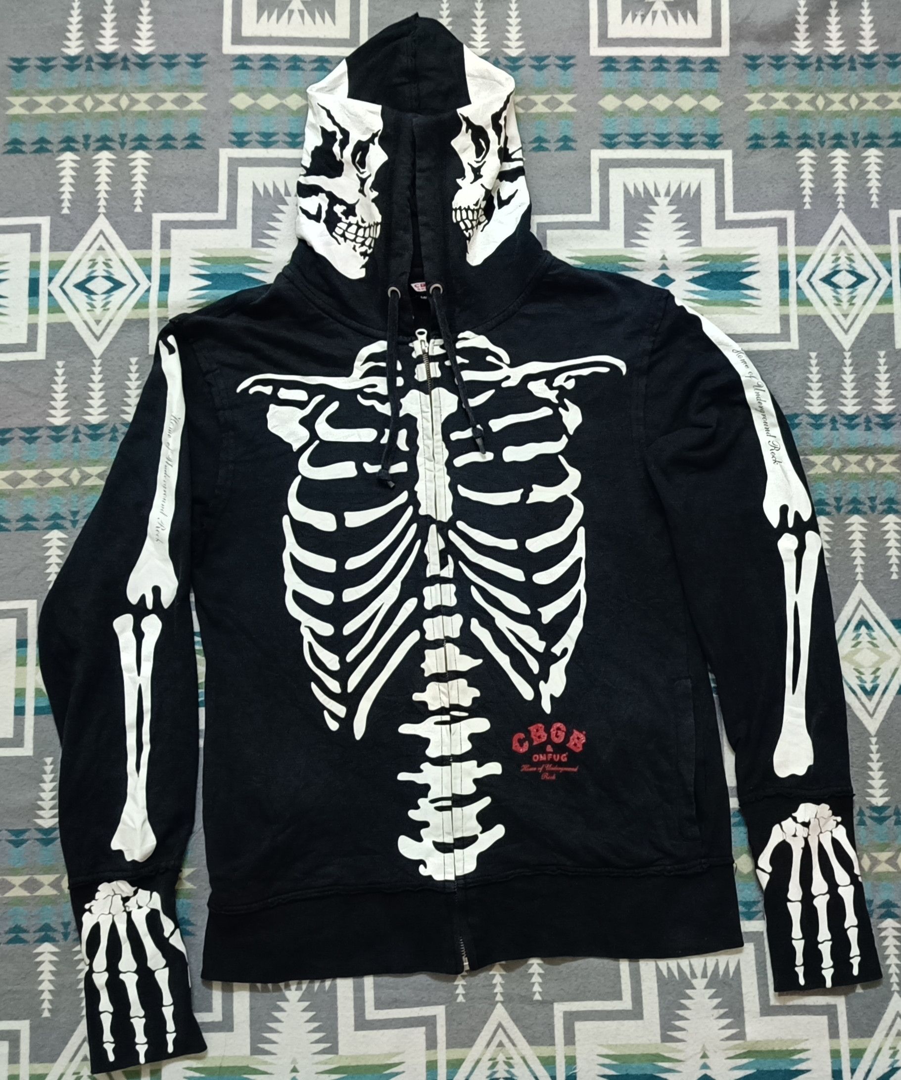 Affliction 🔥🔥 Rare Vintage Hoodie Skeletons CBGB Size US M / EU 48-50 / 2 - 3 Thumbnail