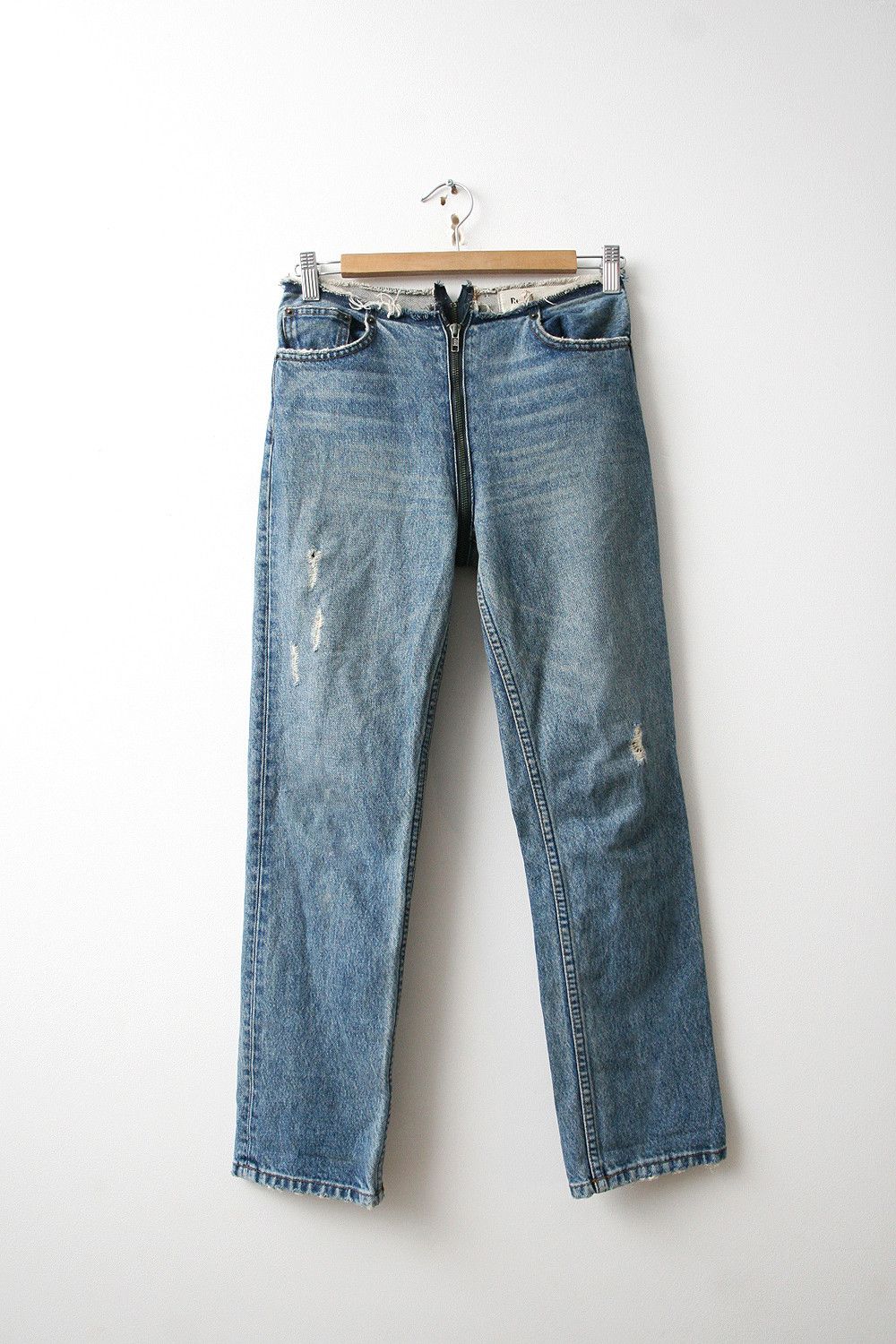 Reformation $149 Reformation Zipper Jean Blue Celtic Jeans distressed Size 26" / US 2 / IT 38 - 1 Thumbnail