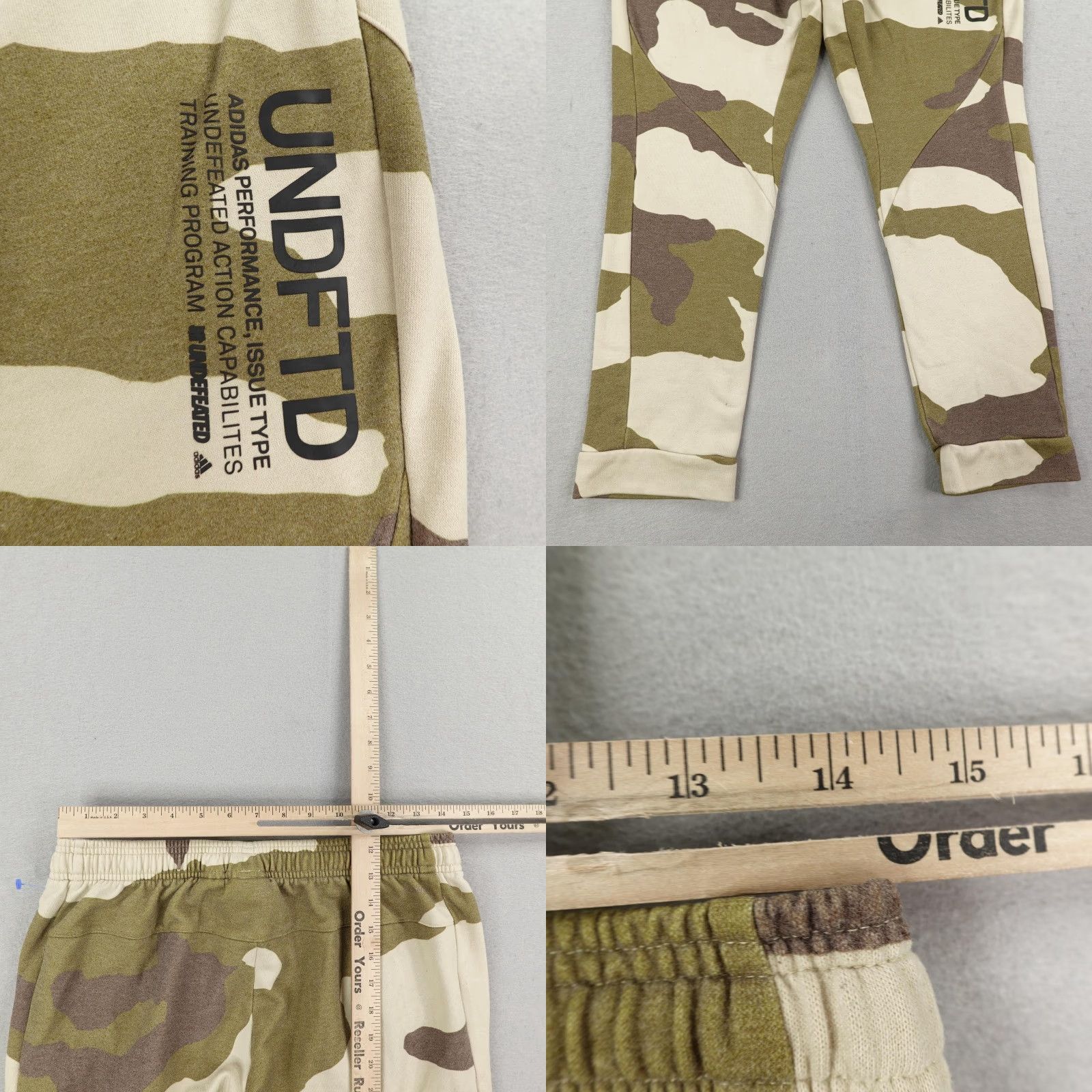 Adidas Adidas Undefeated Pants Mens Medium Dune Tactile Khaki Camo Joggers Sweatpants Size US 31 - 8 Thumbnail