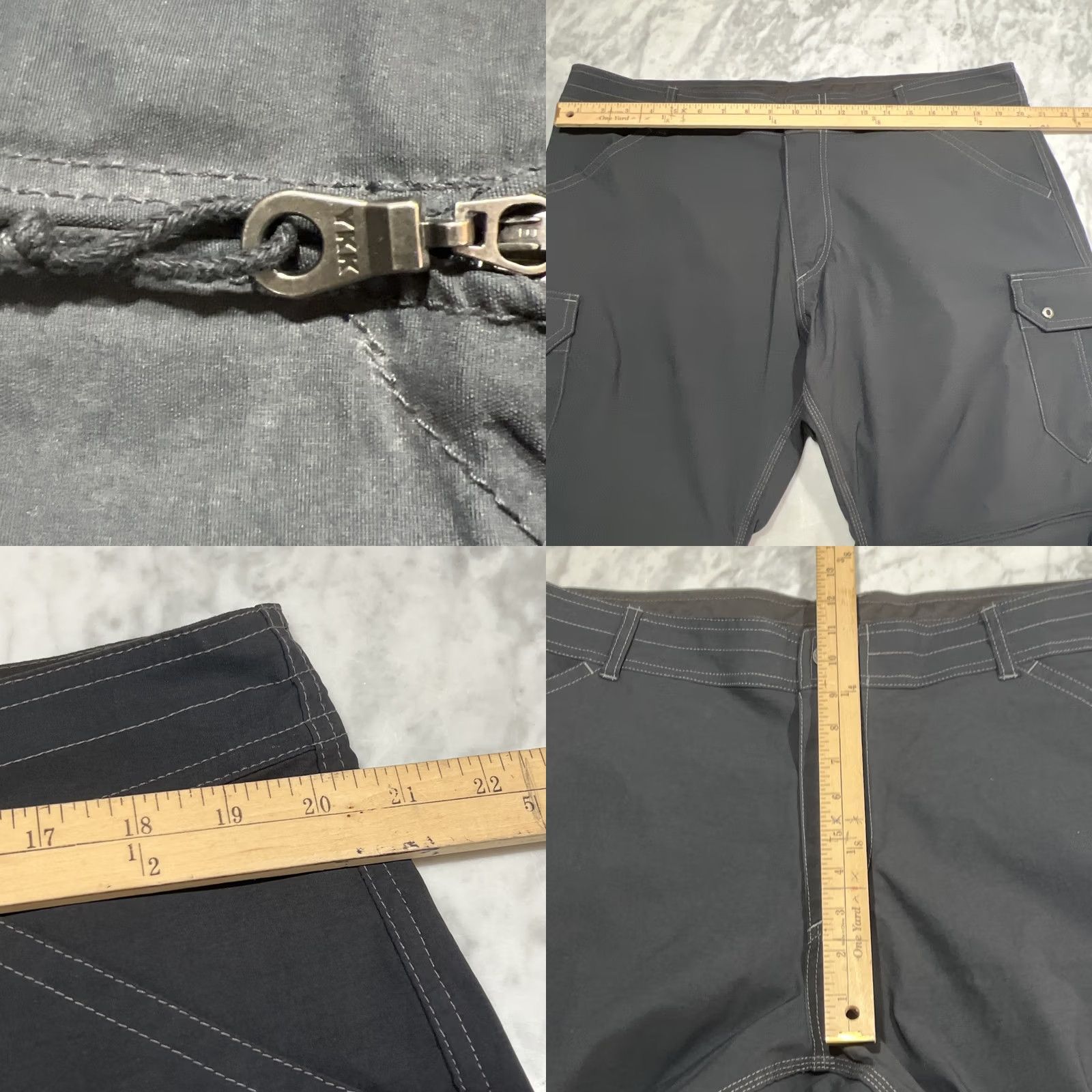 Vintage Kuhl Stealth Convertible Pants Men 40x30 Dark Gray Nylon Elastodiene Cargo Pocket Hiking Outdoors Regular Rise Mid-Flat Front Convertible pants Mens Size US 40 / EU 56 - 8 Thumbnail