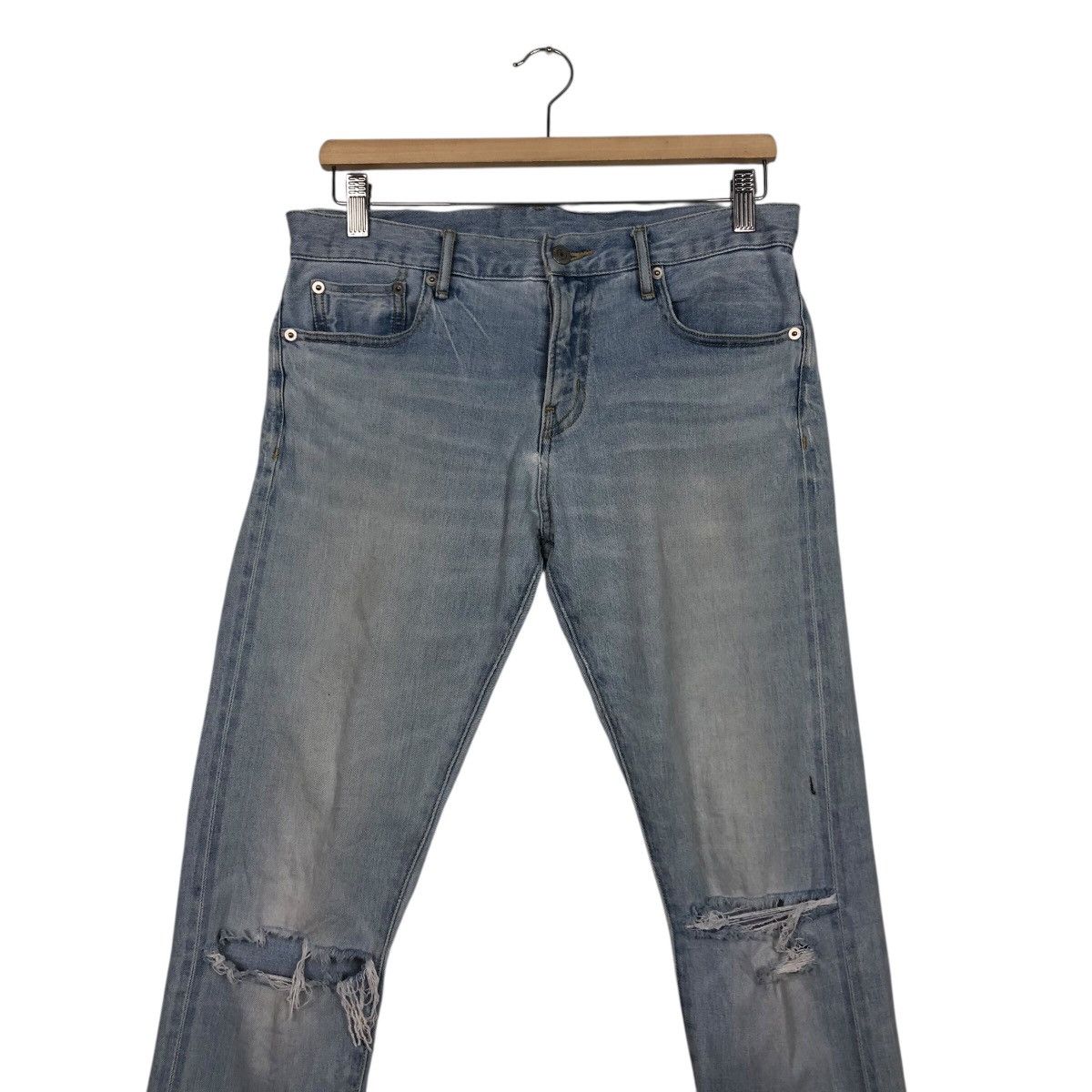 Japanese Brand SHIPS “Destroyed Knee” Slim Denim Issey Miyake Size 30" / US 8 / IT 44 - 5 Thumbnail
