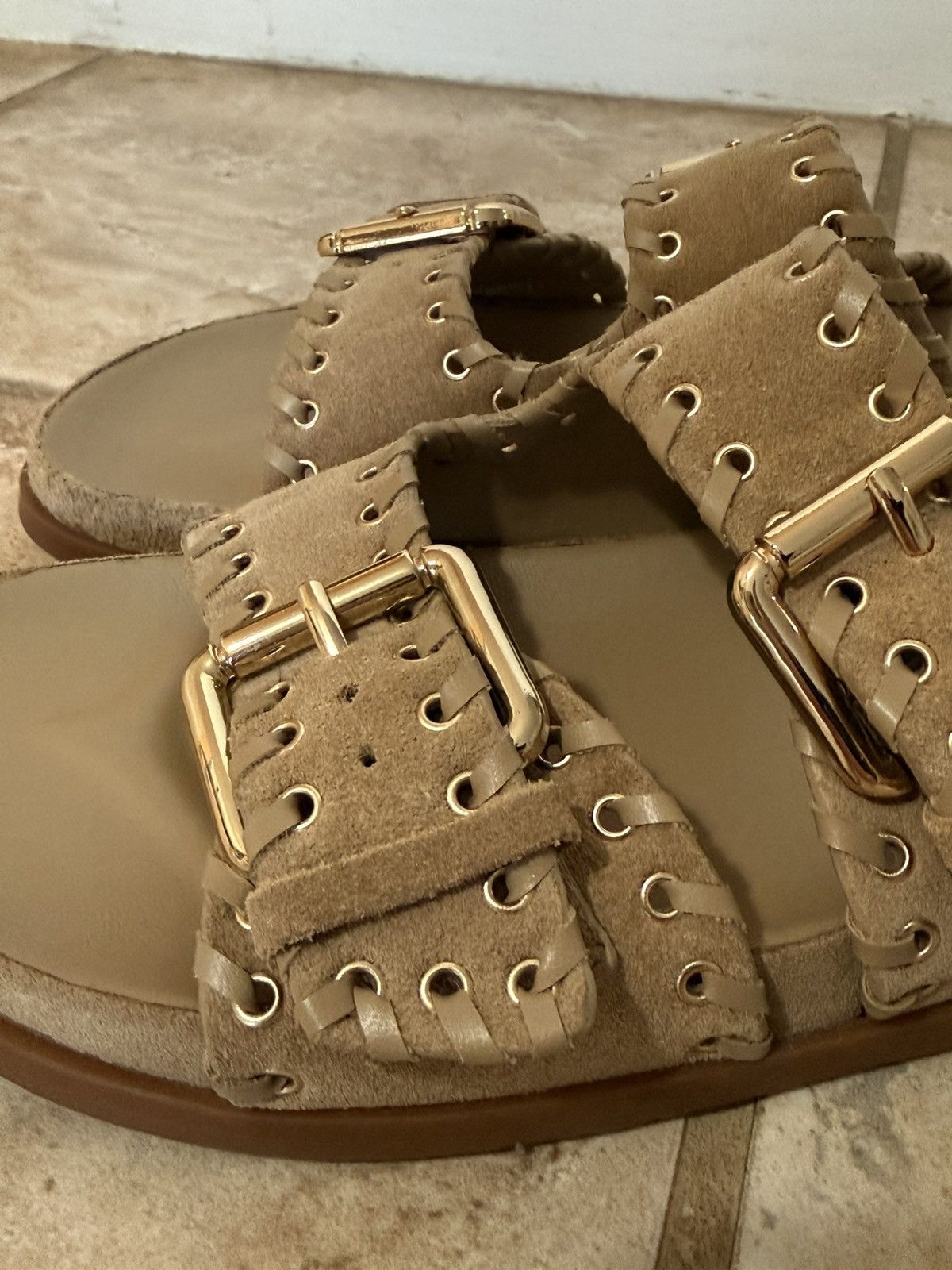 Zara Zara suede flat Sandals Size US 9 / IT 39 - 3 Thumbnail
