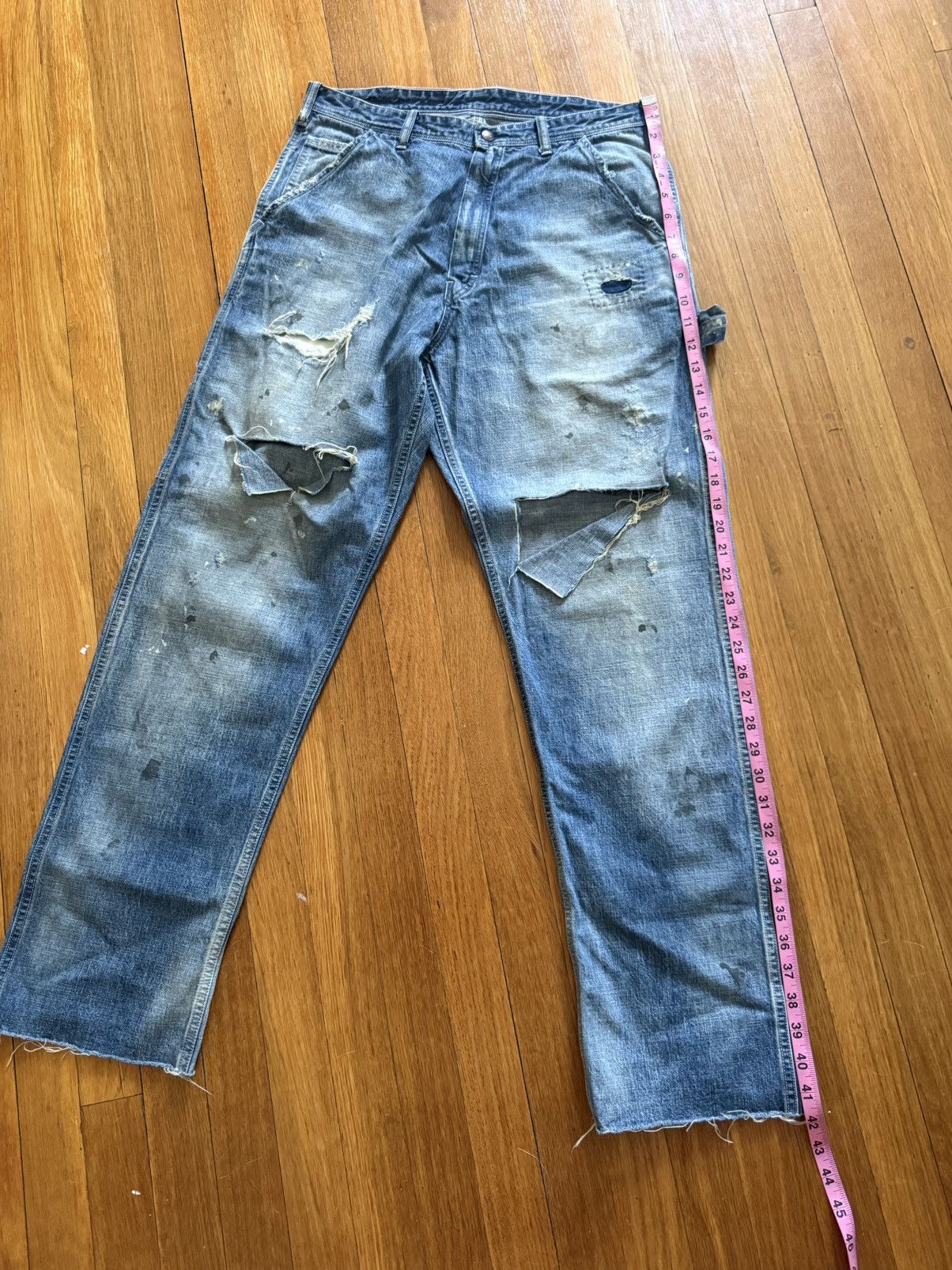 Saint Michael SAINT Michael DENIM PANTS/TRASHED/PAINTER / BLUE / Size : S Size US 32 / EU 48 - 11 Thumbnail