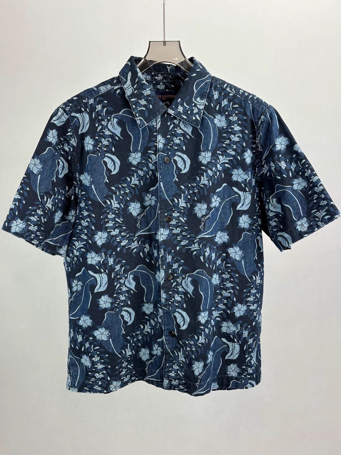 Louis Vuitton LV LOUIS VUITTON Leaf Denim Short Sleeve Shirt K1 Size US XXL / EU 58 / 5 - 1 Thumbnail