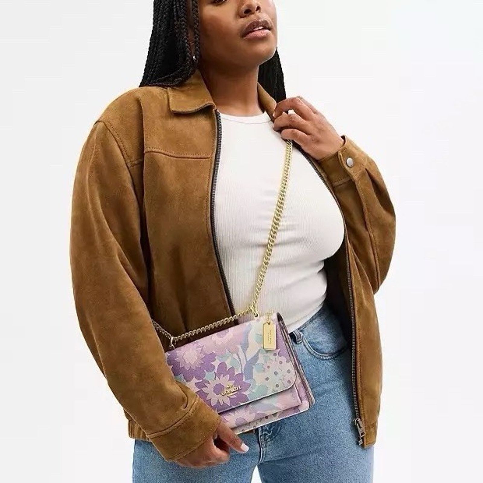Coach NWT Coach CBM06 Klare Crossbody Bag Floral Gold/Ivory Multi Size ONE SIZE - 10 Thumbnail