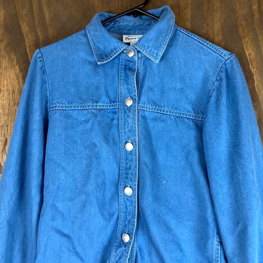 Pendleton Pendleton Womens Shirt Blue Chambray Tencel Button-Down Long Sleeve Small Size S / US 4 / IT 40 - 2 Thumbnail