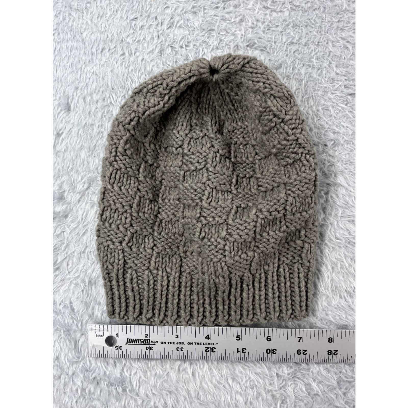 Vintage Beanie Beanie Toque Womens One Size Gray Knit Polyester Blend Basketweave Snow Ski Activewear Casual Size ONE SIZE - 5 Thumbnail