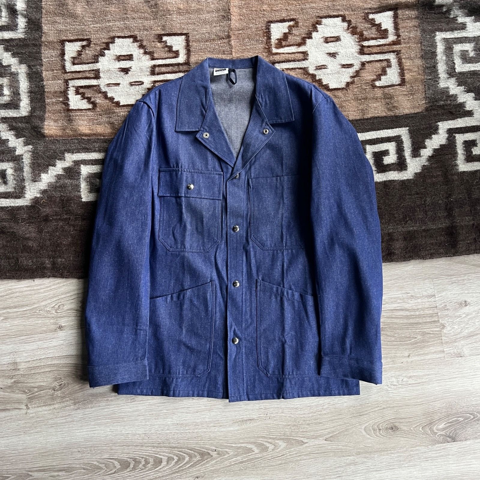 Vintage Vintage French Workwear Utility Chore Snap Jacket 9685AC Size US L / EU 52-54 / 3 - 1 Thumbnail