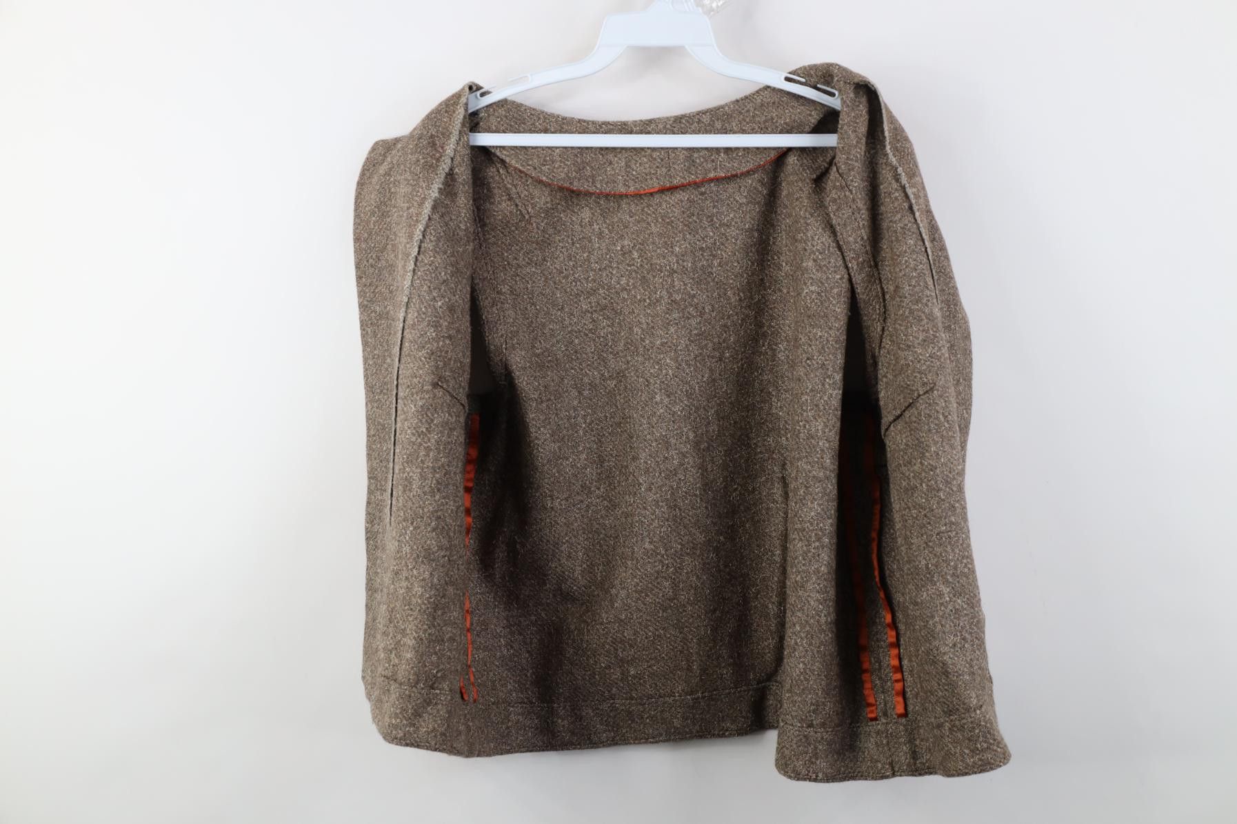 Vintage Vintage 70s Mid Century Modern MCM Wool Tweed Open Vest Size L / US 10 / IT 46 - 5 Thumbnail