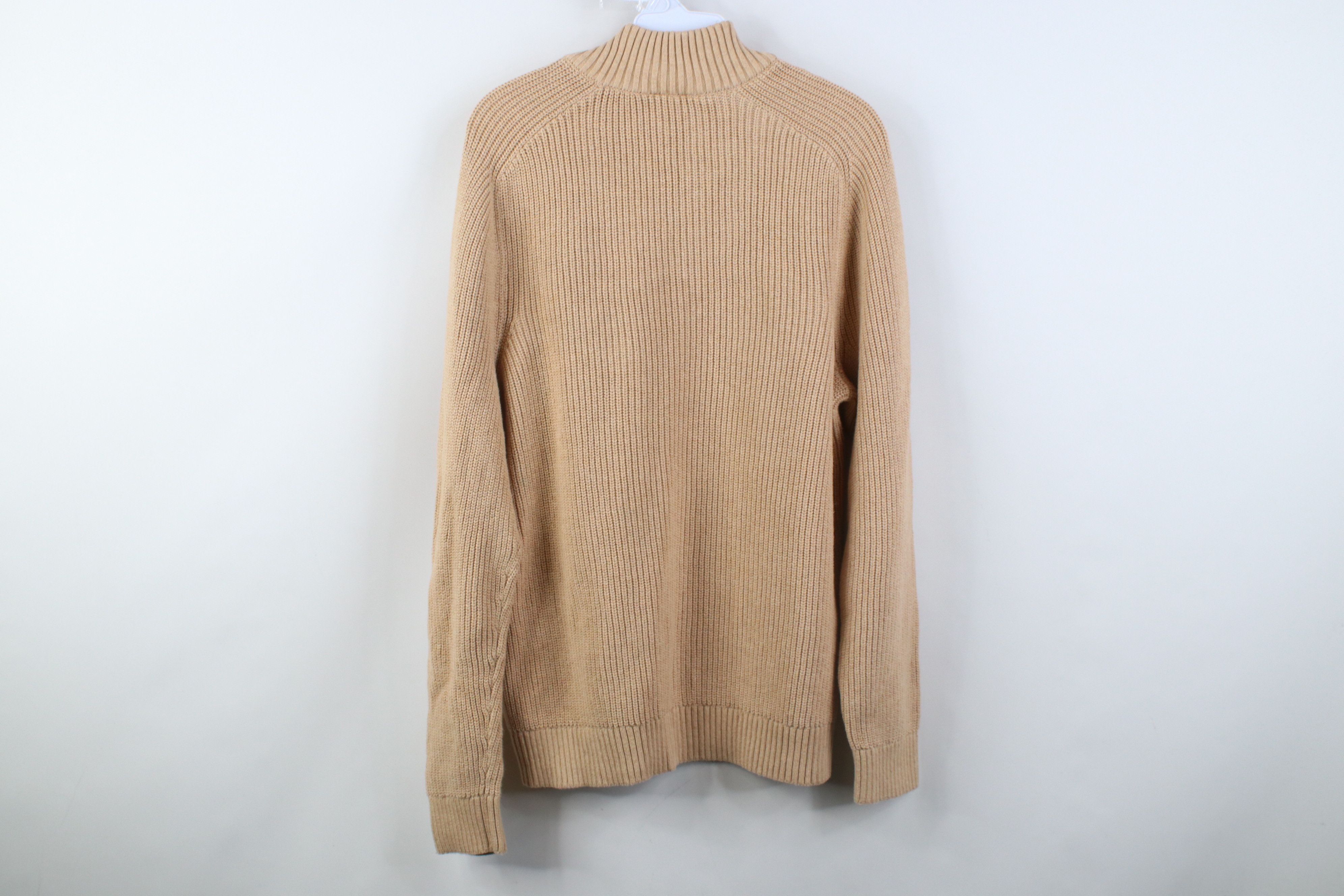 Express Express Chunky Ribbed Knit Shawl Pullover Sweater Beige Size US L / EU 52-54 / 3 - 8 Thumbnail