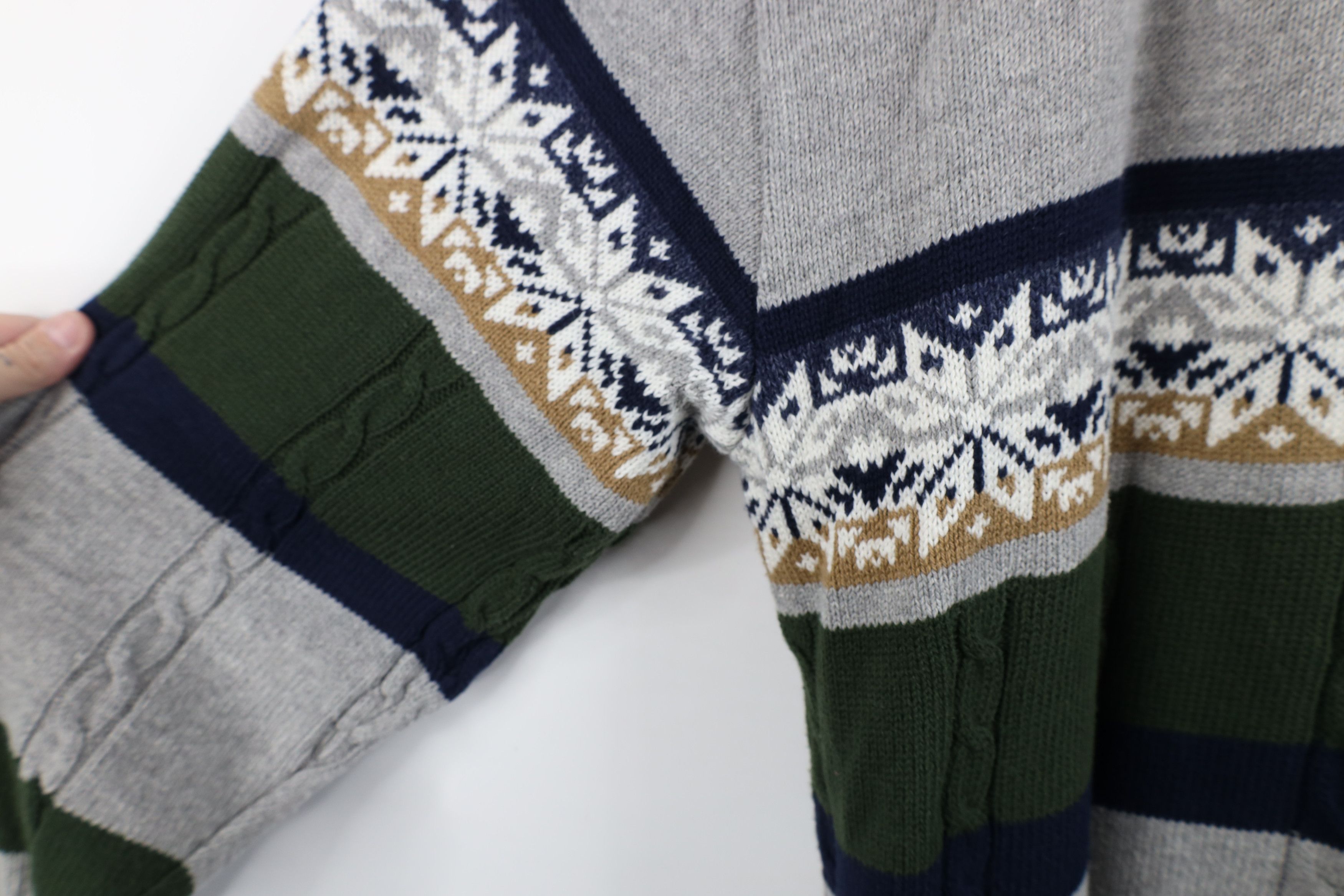 Ralph Lauren Vintage 90s Chaps Ralph Lauren Block Cable Knit Sweater Size US L / EU 52-54 / 3 - 6 Thumbnail