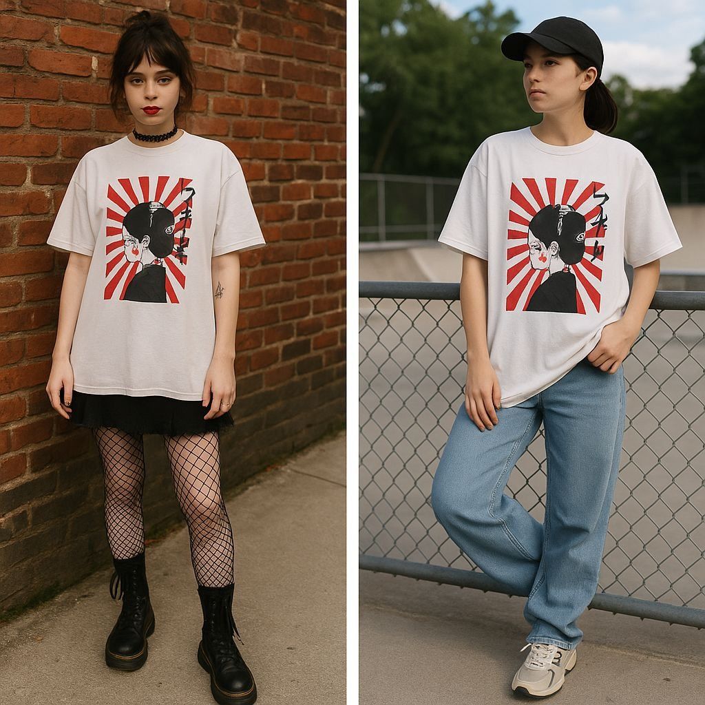 Other WTF Women’s Graphic Tee White S Anime Print Y2K Grunge Artco Size S / US 4 / IT 40 - 2 Thumbnail