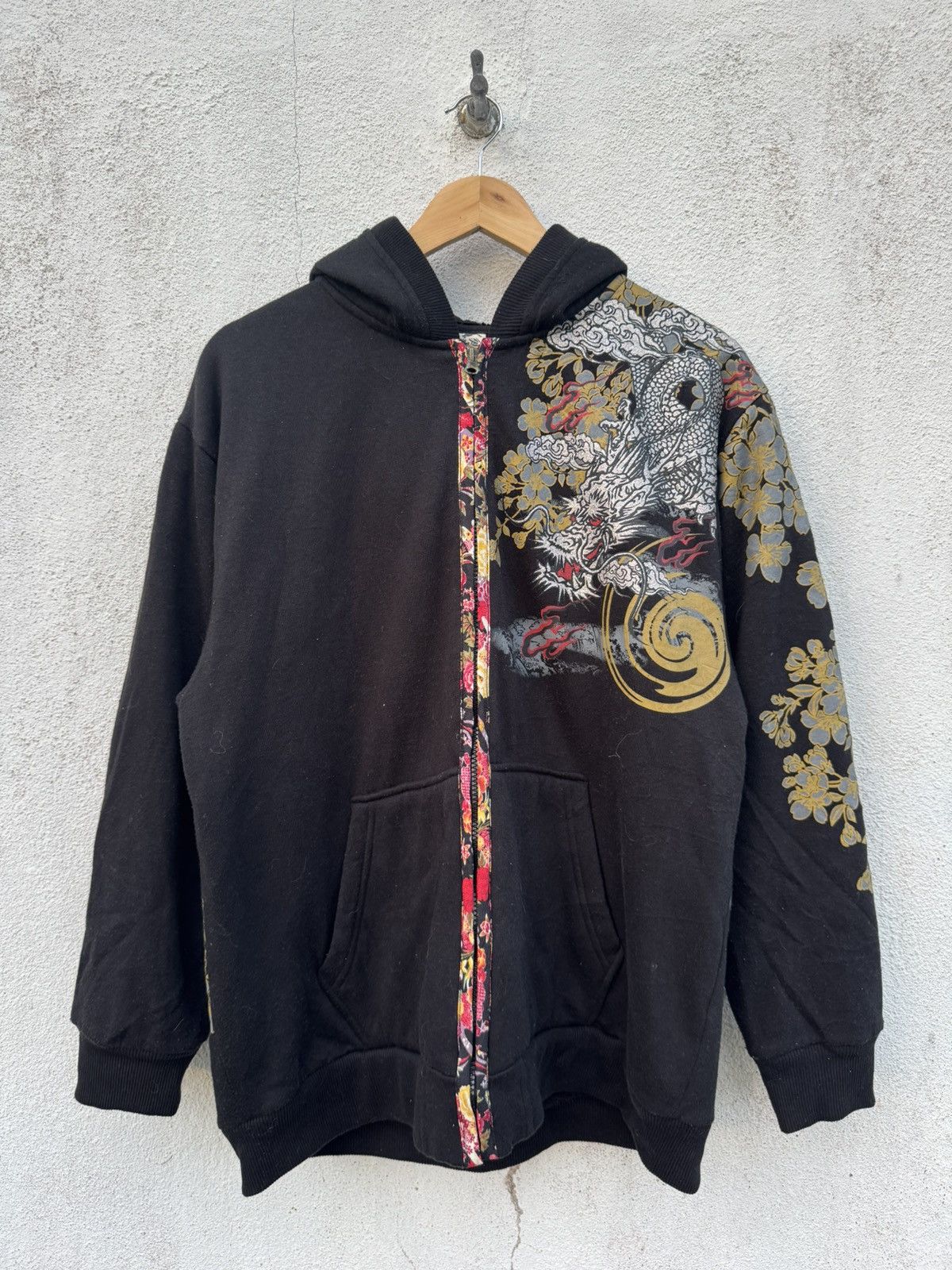 If Six Was Nine 2000s Archive Dragon All Over Print Sukajan Fur Hoodie Size US L / EU 52-54 / 3 - 5 Thumbnail