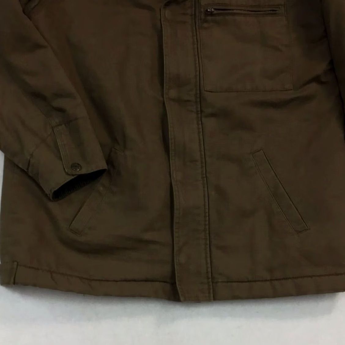 Vintage VINTAGE Men’s Jacket Overcoat Lined Small Ash Brown/Olive Green Size US S / EU 44-46 / 1 - 5 Thumbnail