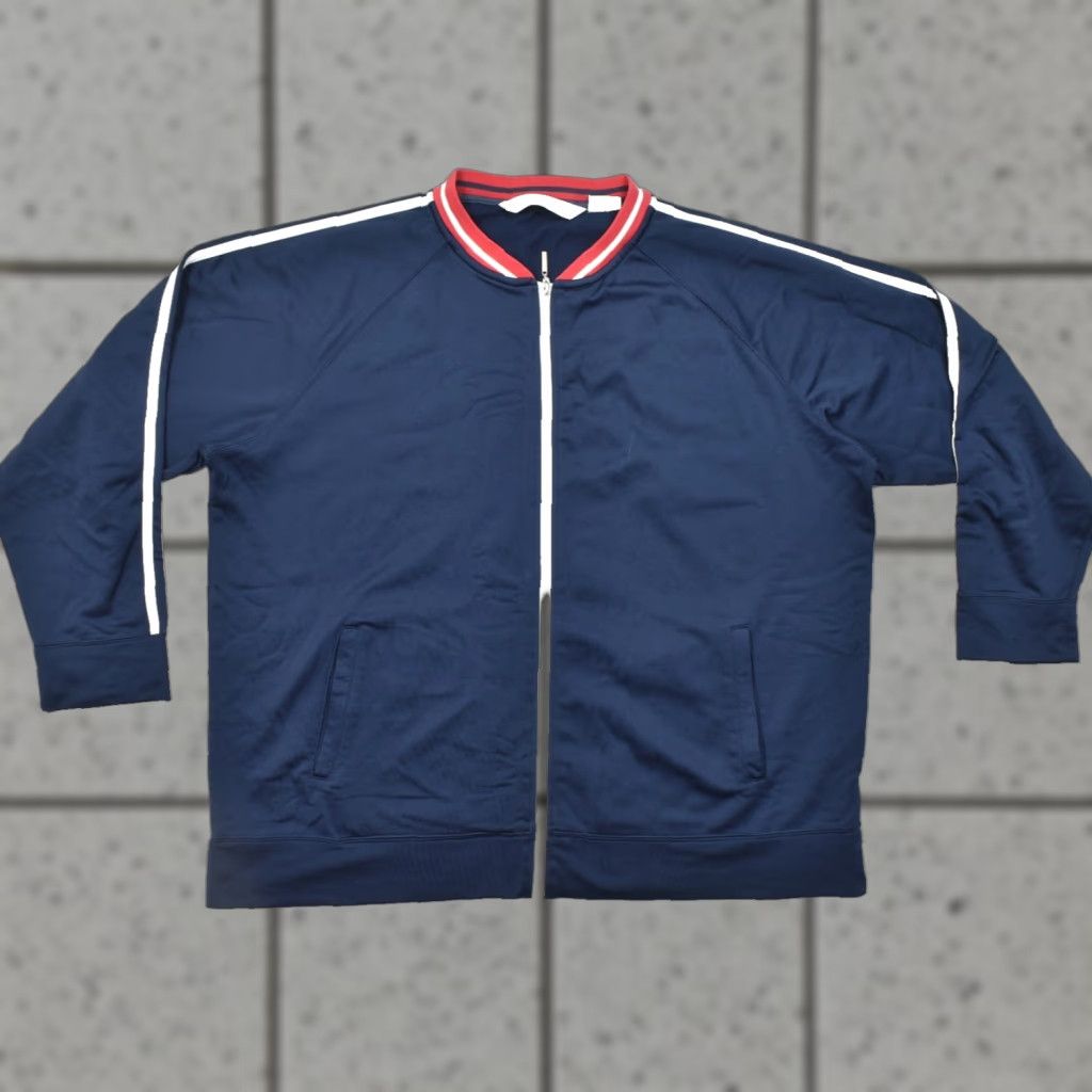 Tommy Hilfiger Tommy Hilfiger Woman 2X Navy Blue Full Zip Track Jacket White Stripe Red Casual Jacket Womens Size 2X Full Zip Tommy Hilfiger Jacket Size XXL / US 16-18 / IT 52-54 - 1 Thumbnail