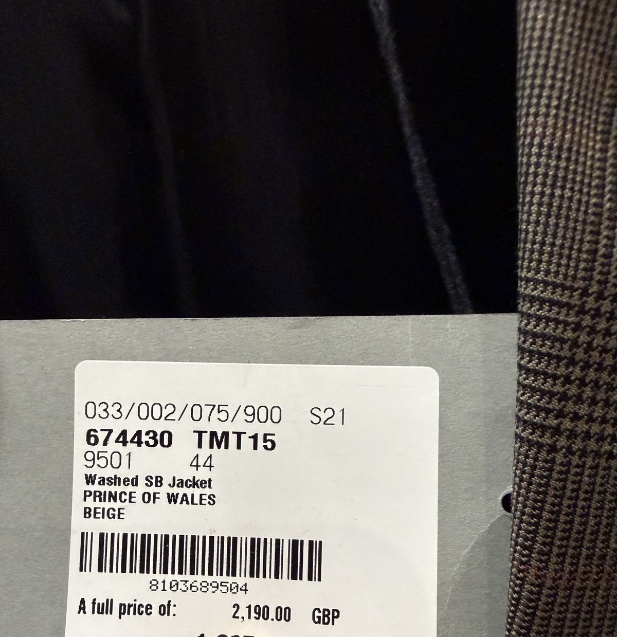 Balenciaga 'Washed' Prince Of Wales SB jacket Size 44R - 8 Thumbnail