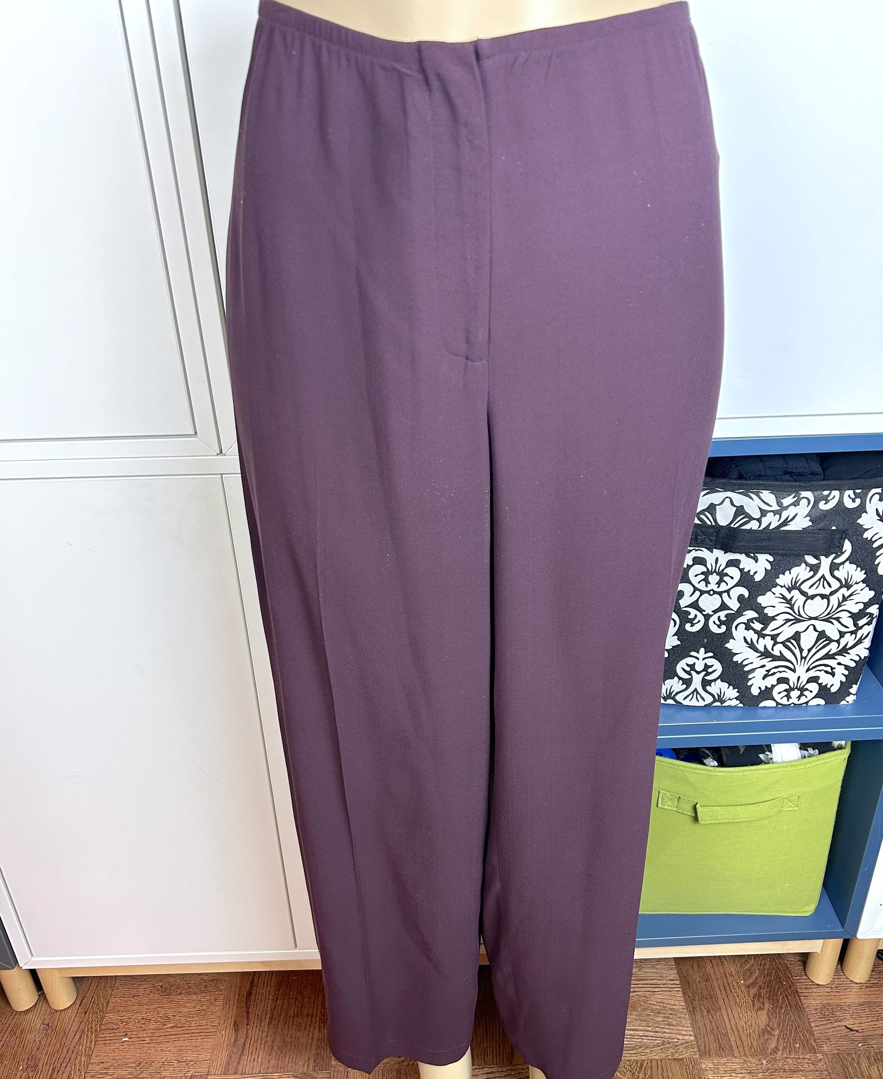 Eileen Fisher Eileen Fisher Aubergine Dress Pants Size 30" / US 8 / IT 44 - 2 Thumbnail