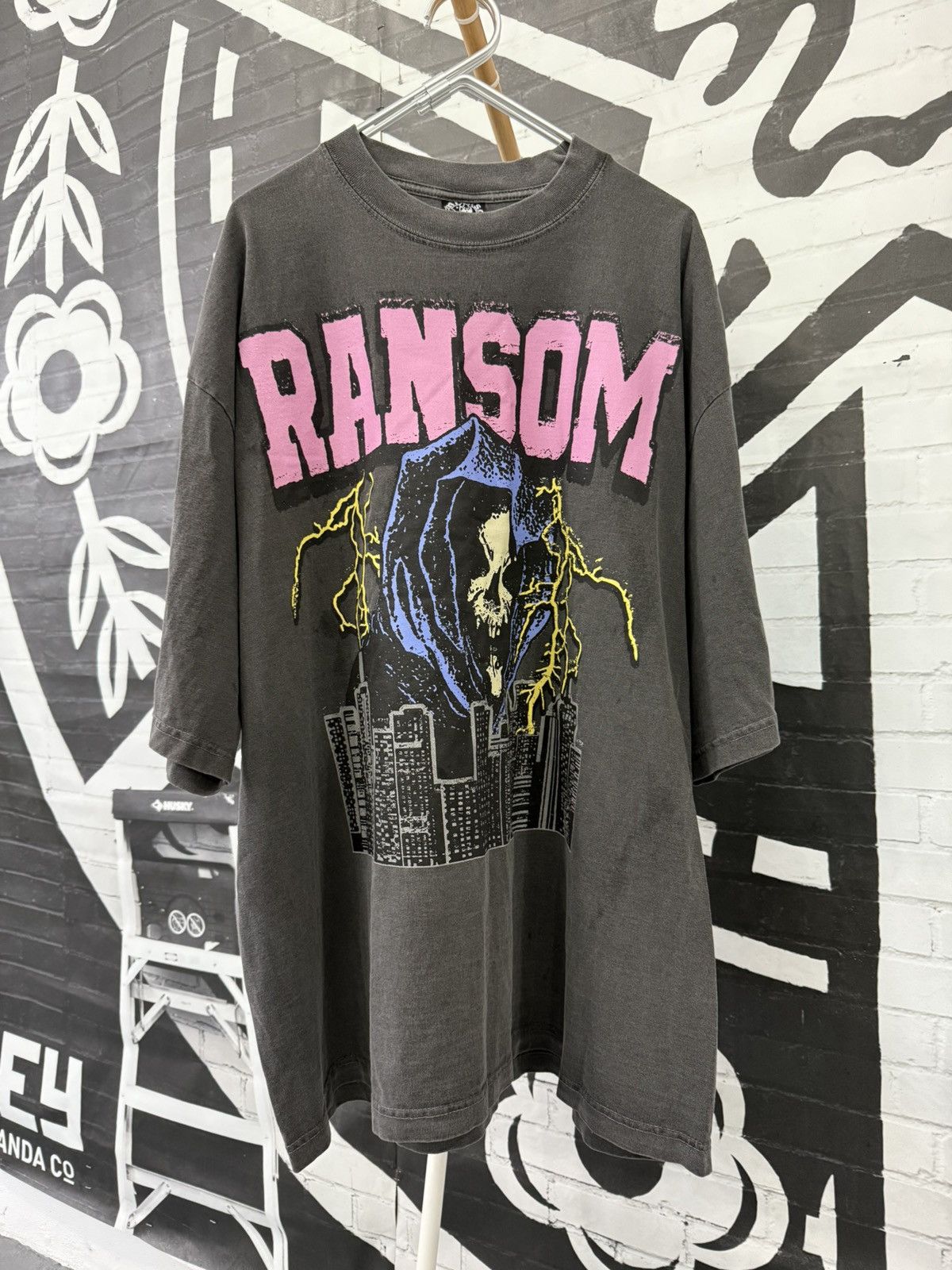Designer × Ransom Clothing 🔥 Ransom Clothing Reaper Tee Shirt Vintage Black 2XL XXL 🔥 Size US XL / EU 56 / 4 - 2 Thumbnail