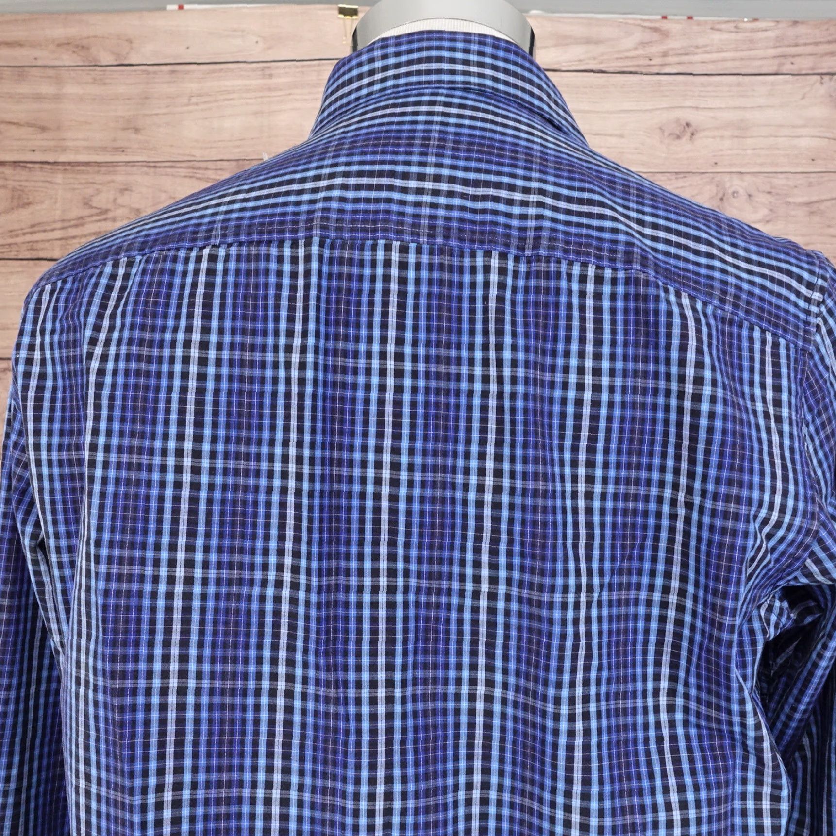 Tasso Elba TASSO ELBA BUTTON DOWN SHIRT MENS LONG SLEEVE CHECK BLUE SIZE M 15-15.5 Size US M / EU 48-50 / 2 - 5 Thumbnail