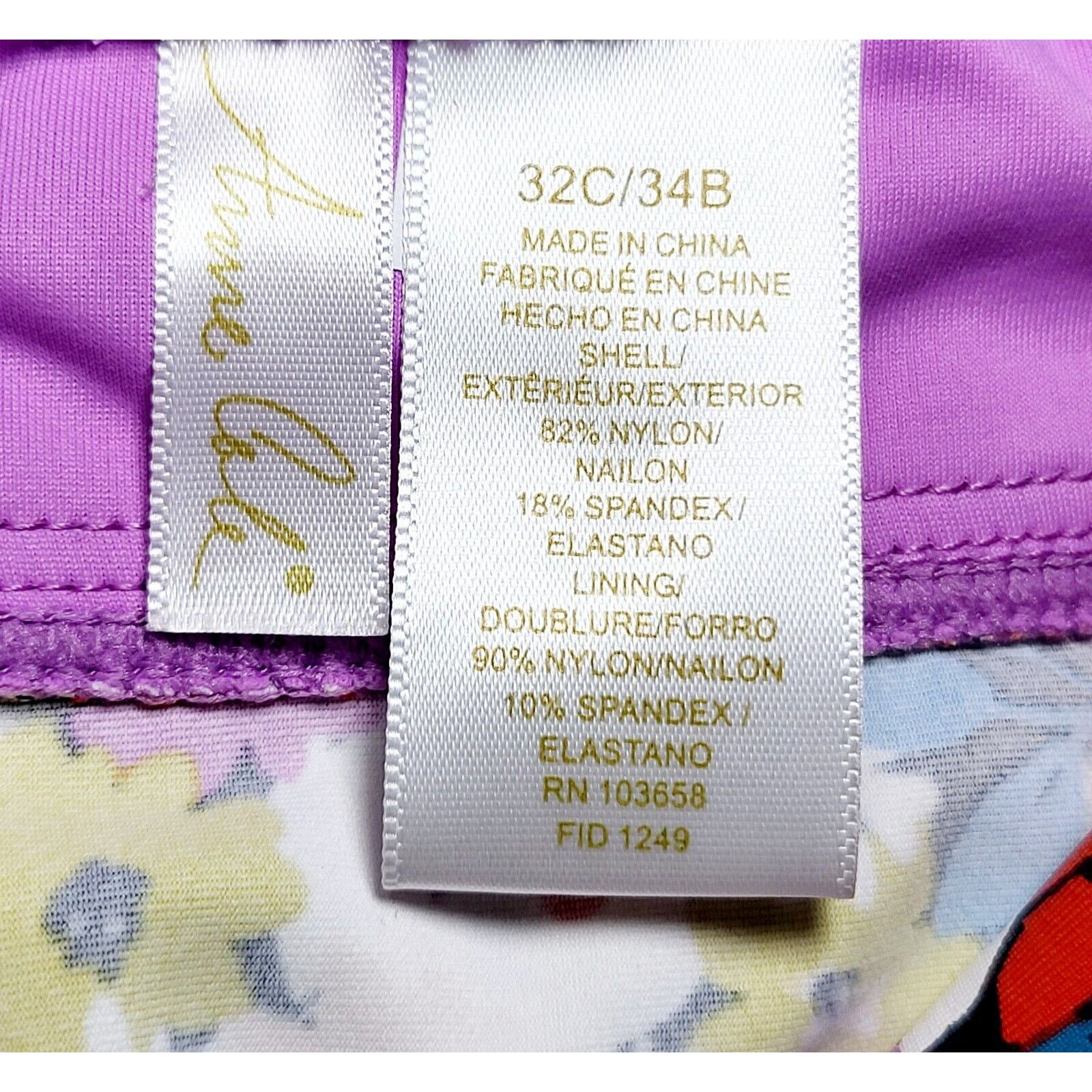 Other NWT ANNE‎ COLE Flower Field Twist Shirred Tankini Top 32C Size ONE SIZE - 9 Thumbnail