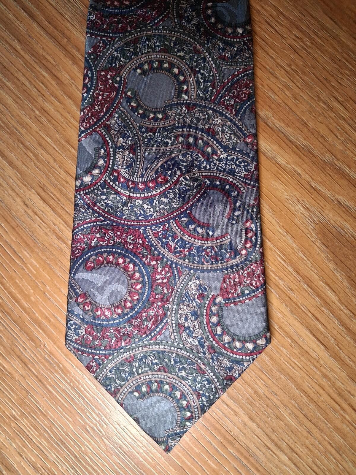 Christian Dior Monsieur Christian Dior Monsier Silk Tie Red Multicolor Floral Size ONE SIZE - 1 Thumbnail