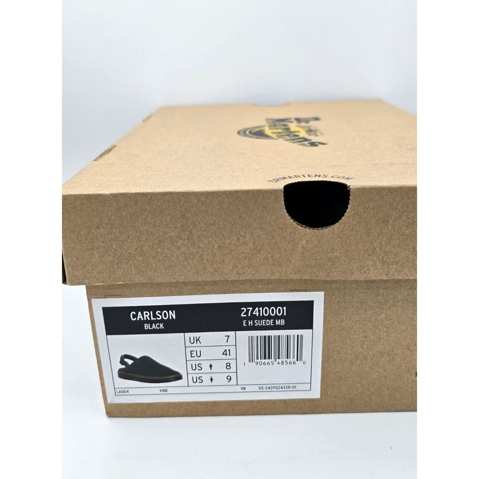 Dr. Martens Dr. Martens Carlson Z2482* Women's Black Suede Slingback Mule Sandals Size 9 M - Sandal, Slingback, Suede, Black, Carlson, Z2482* Size US 9 / IT 39 - 2 Thumbnail