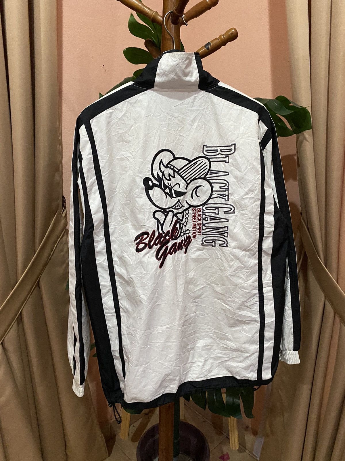 Other VINTAGE Y2K BLACK GANG WINDBREAKER Size US L / EU 52-54 / 3 - 11 Thumbnail