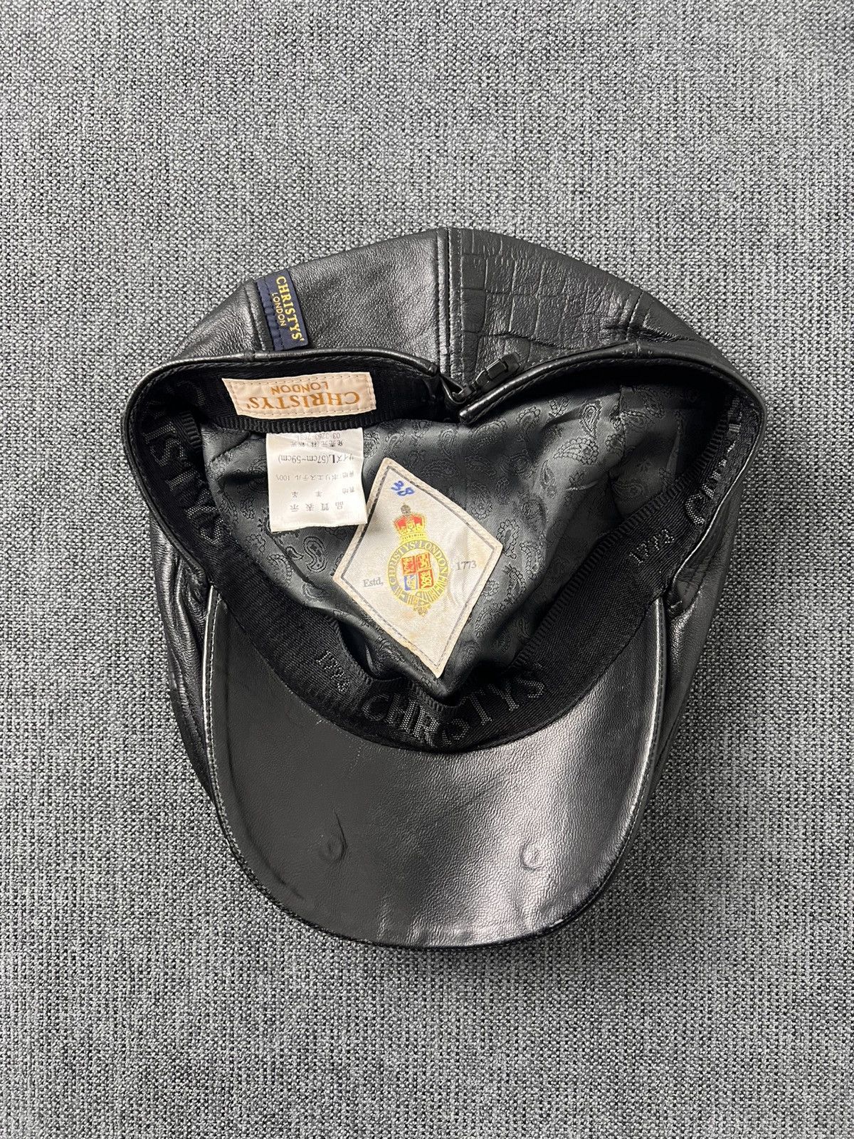 Other black leather baker boy cap by Christys' London Size ONE SIZE - 2 Thumbnail