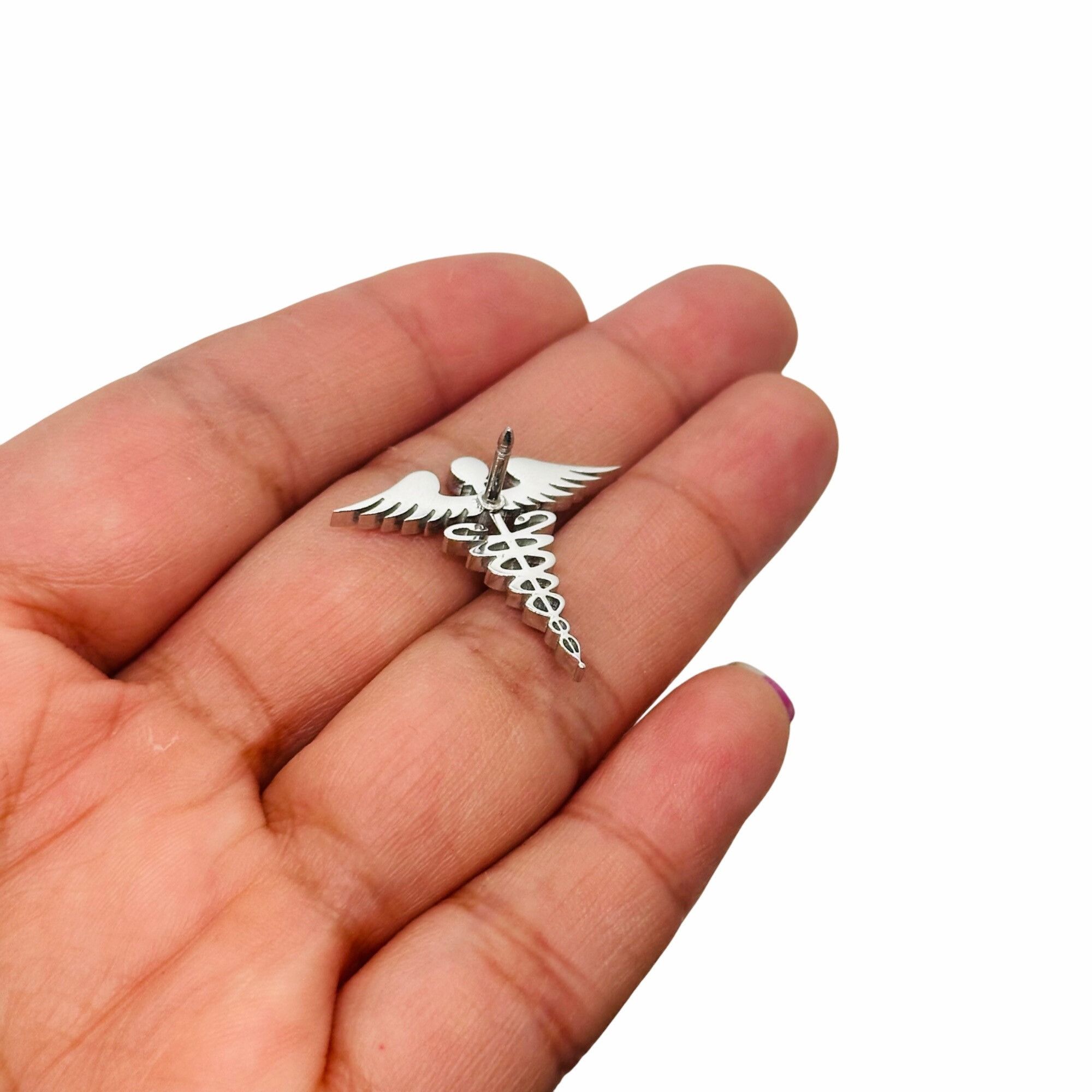 Other Pin Caduceus Medical Doctor Symbol Medicine Medical Broch Si Size ONE SIZE - 3 Thumbnail