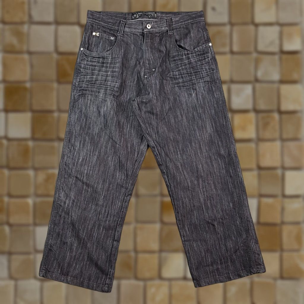 Southpole VINTAGE Southpole Gray Denim Wide Leg Baggy Fit Jeans Men's Size 34 Y2K 00s Grunge Rock Size US 34 / EU 50 - 1 Thumbnail