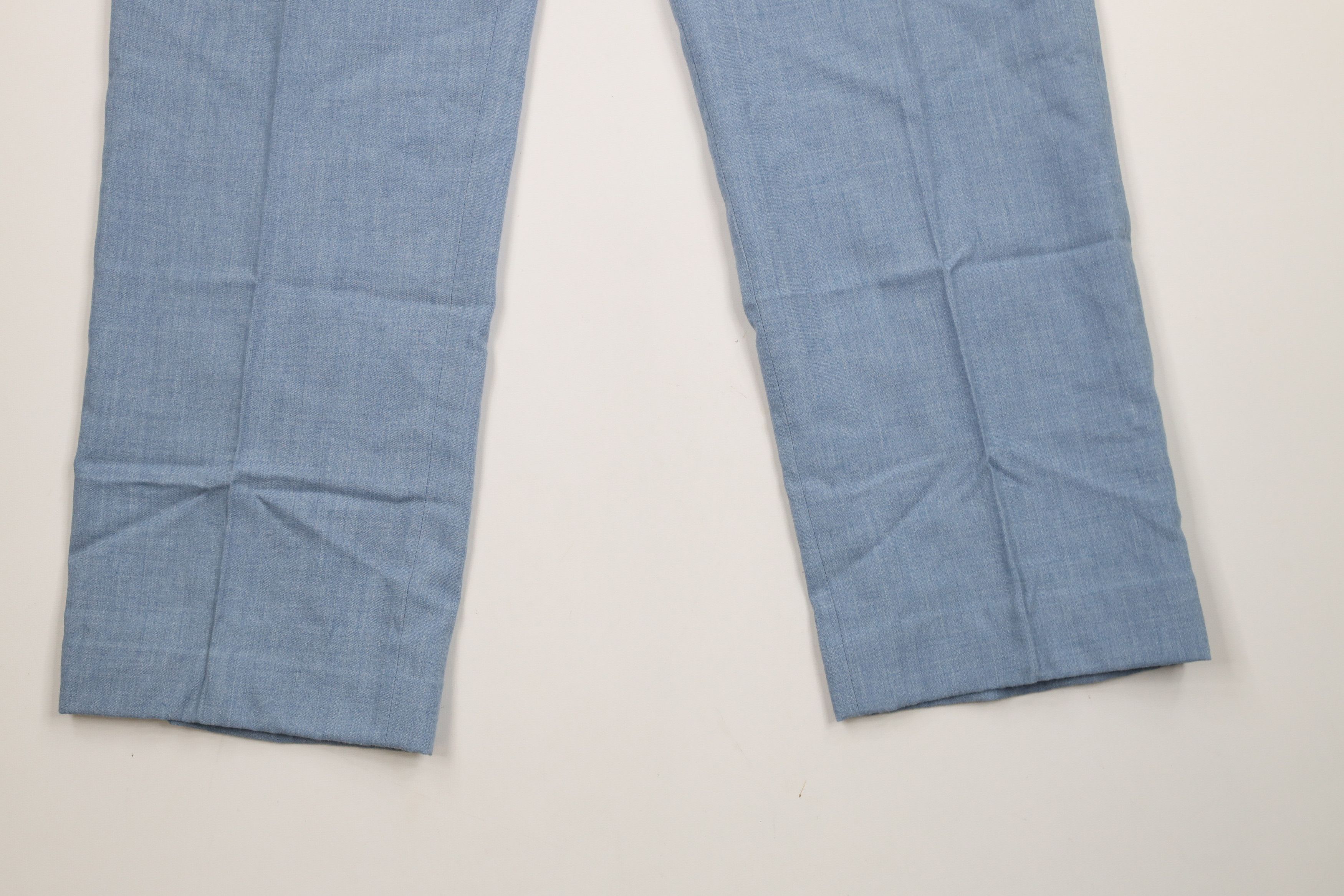 Vintage Vintage 70s Streetwear Flared Wide Leg Chino Pants Blue USA Size US 34 / EU 50 - 4 Thumbnail