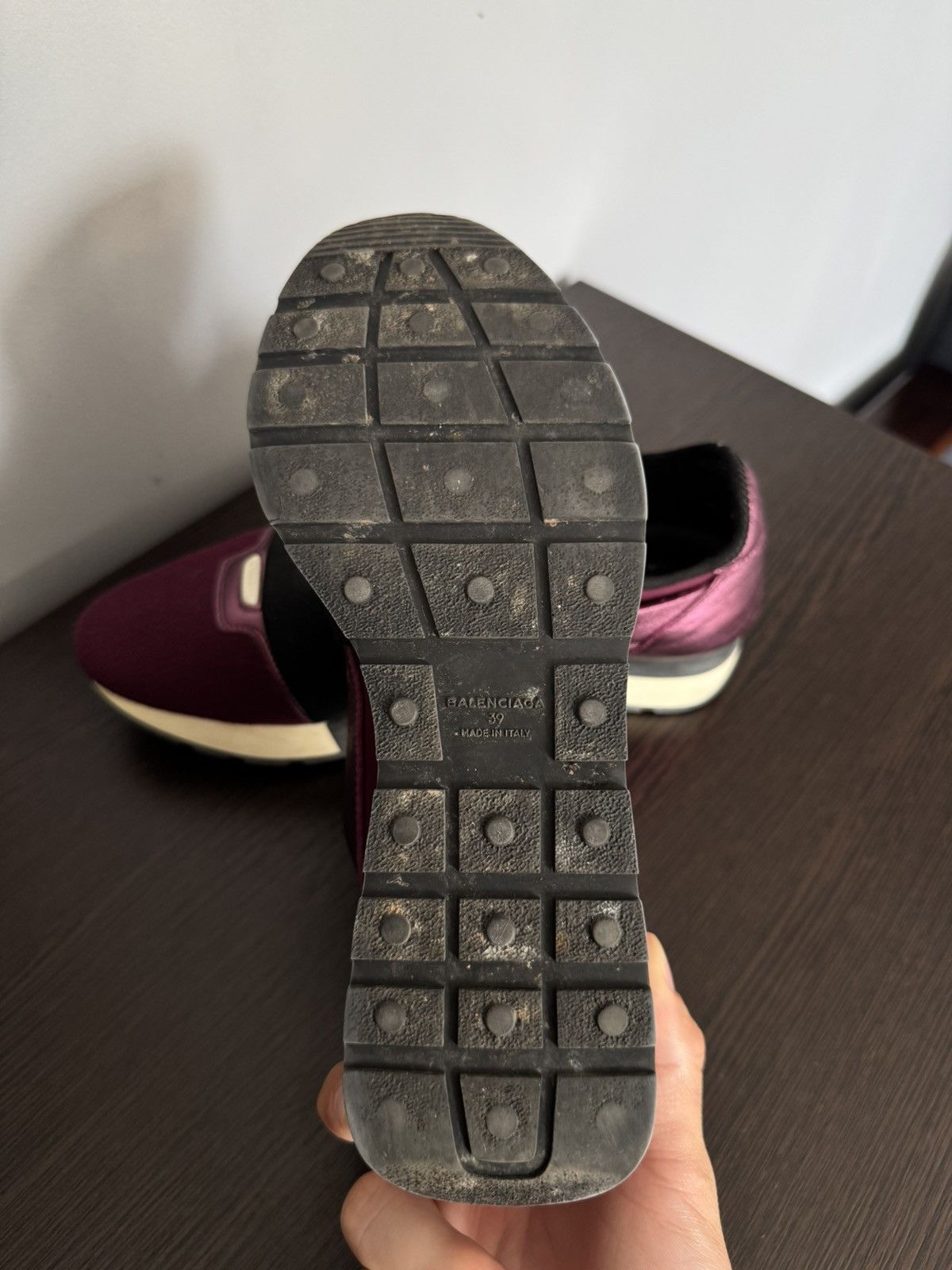 Balenciaga BALENCIAGA Race Runners Purple Prune Seakers 39 Size US 9 / IT 39 - 4 Thumbnail