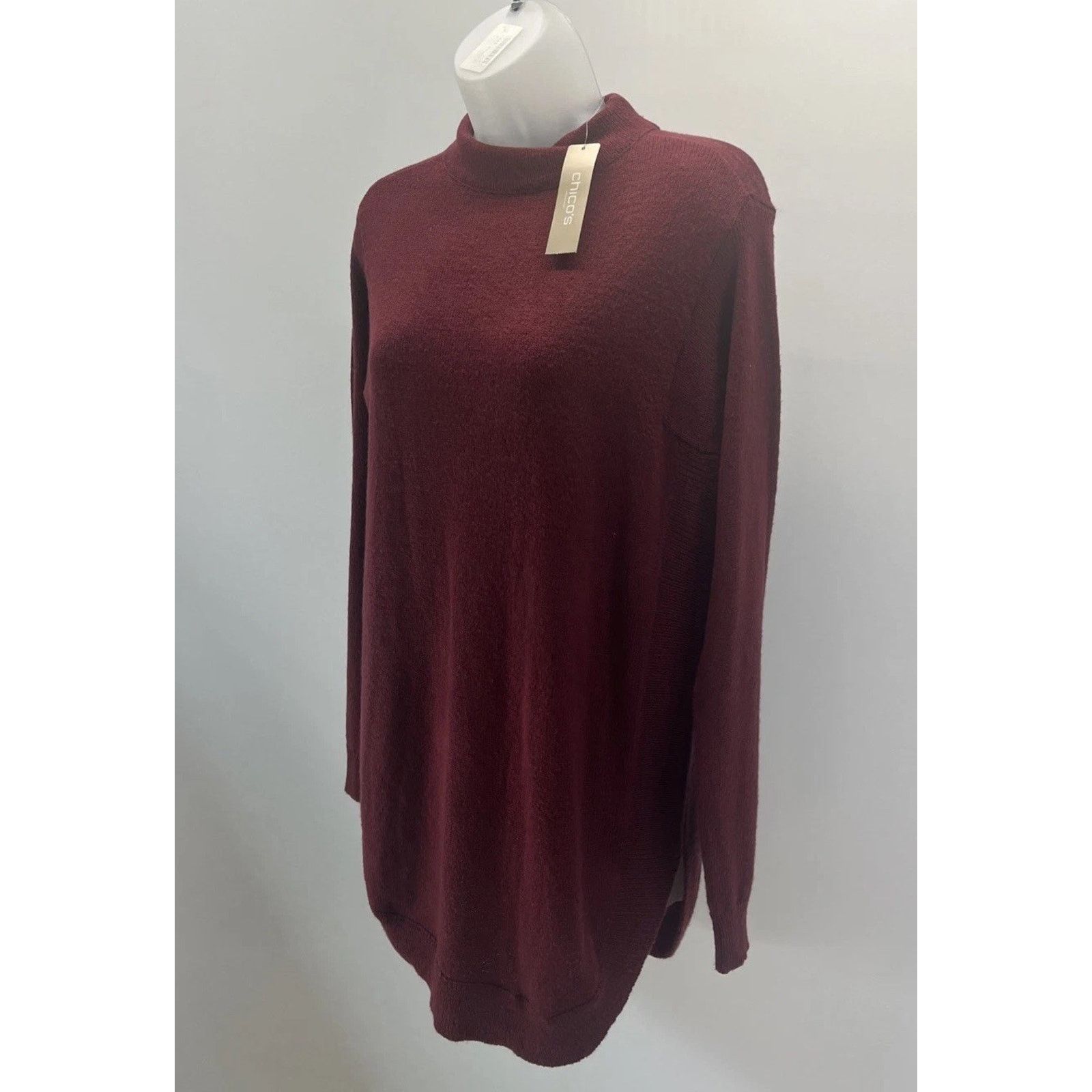 Chicos NWT Chico's Womens Sz 0 Knit Turtleneck Pullover Sweater Size S / US 4 / IT 40 - 1 Thumbnail