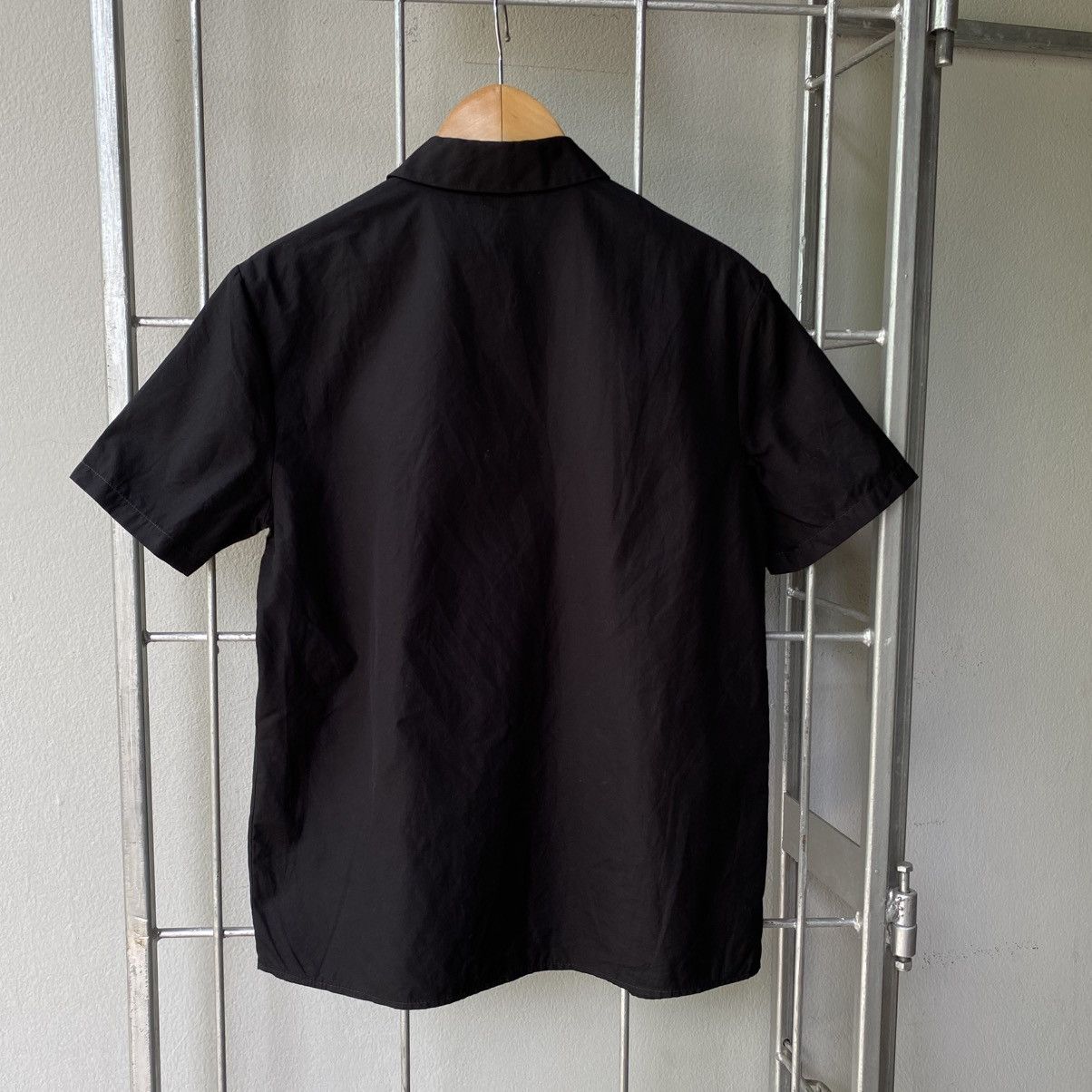 Designer ANTONIO PERNAS Black Short-Sleeve Collared Blouse Size XS / US 0-2 / IT 36-38 - 14 Thumbnail