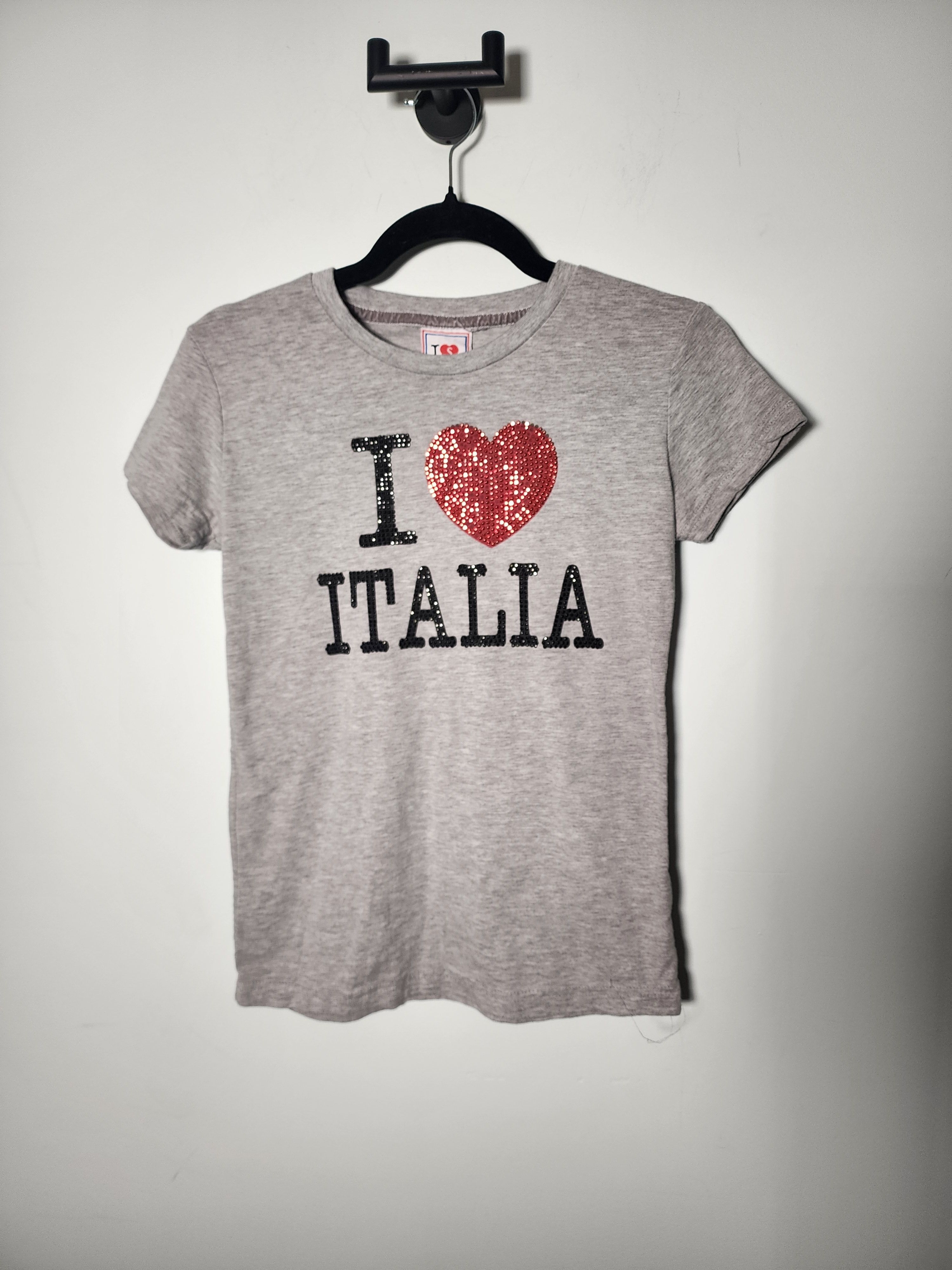 I Love NY I Love Italia Cute Rhinestone Shirt Women's Size US S / EU 44-46 / 1 - 1 Thumbnail