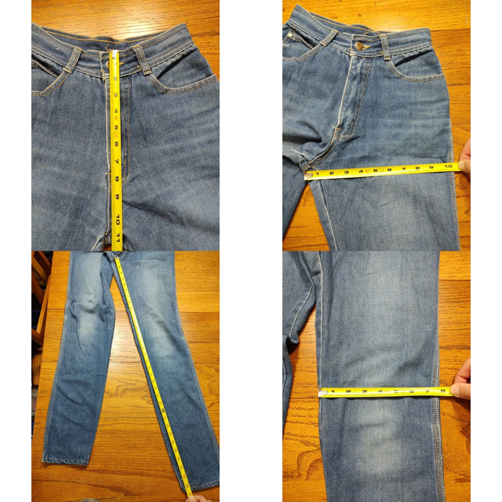 Denime VINTAGE Braxton Jeans Women 22 x 34 Denim Stretch 5-Pocket Blue Tapered Straight Rise High Zipper Closure Mens? Women? Size 40" / US 18 - 10 Thumbnail