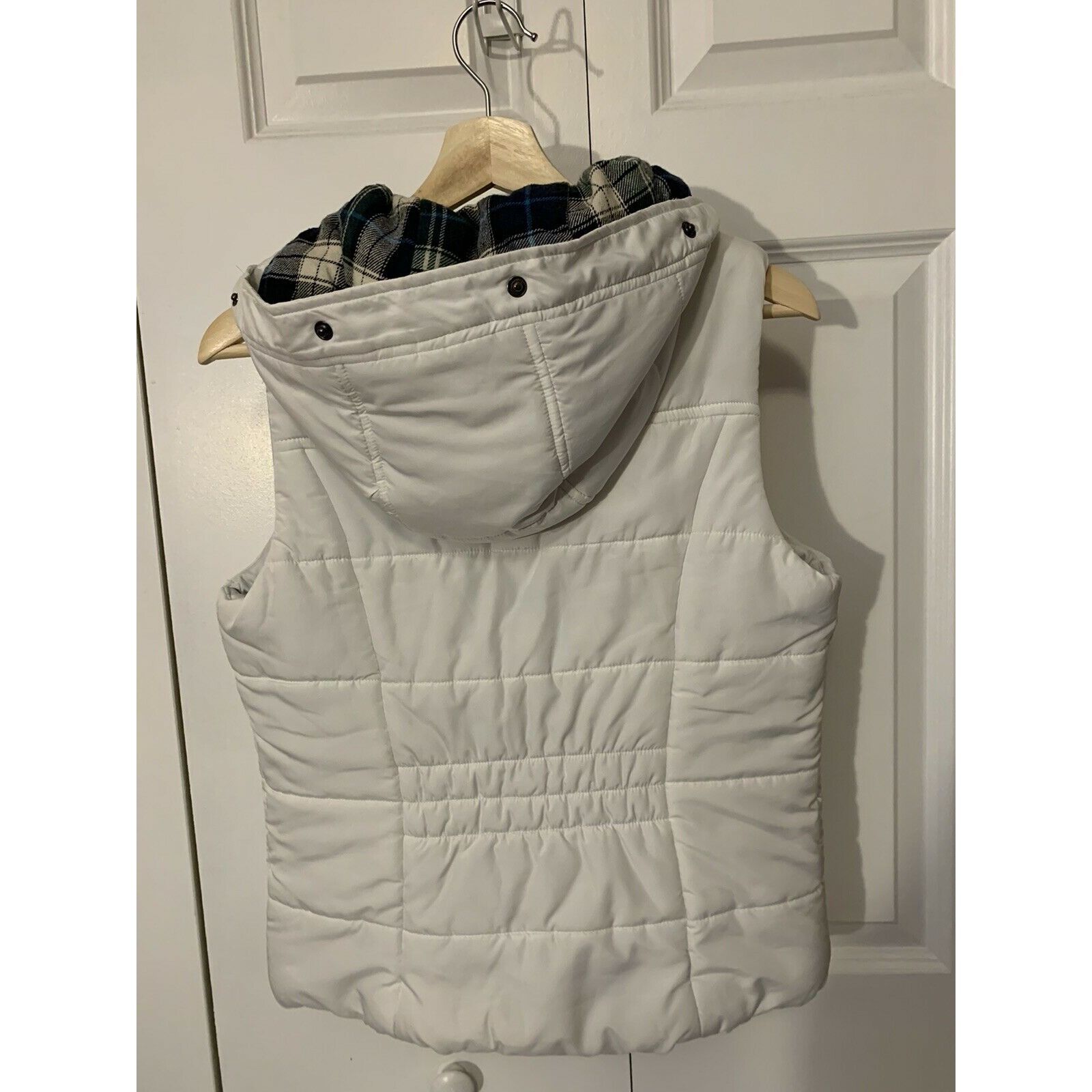 Other Love Tree white plaid lined women’s Sz S zipper closure hood Size S / US 4 / IT 40 - 6 Thumbnail