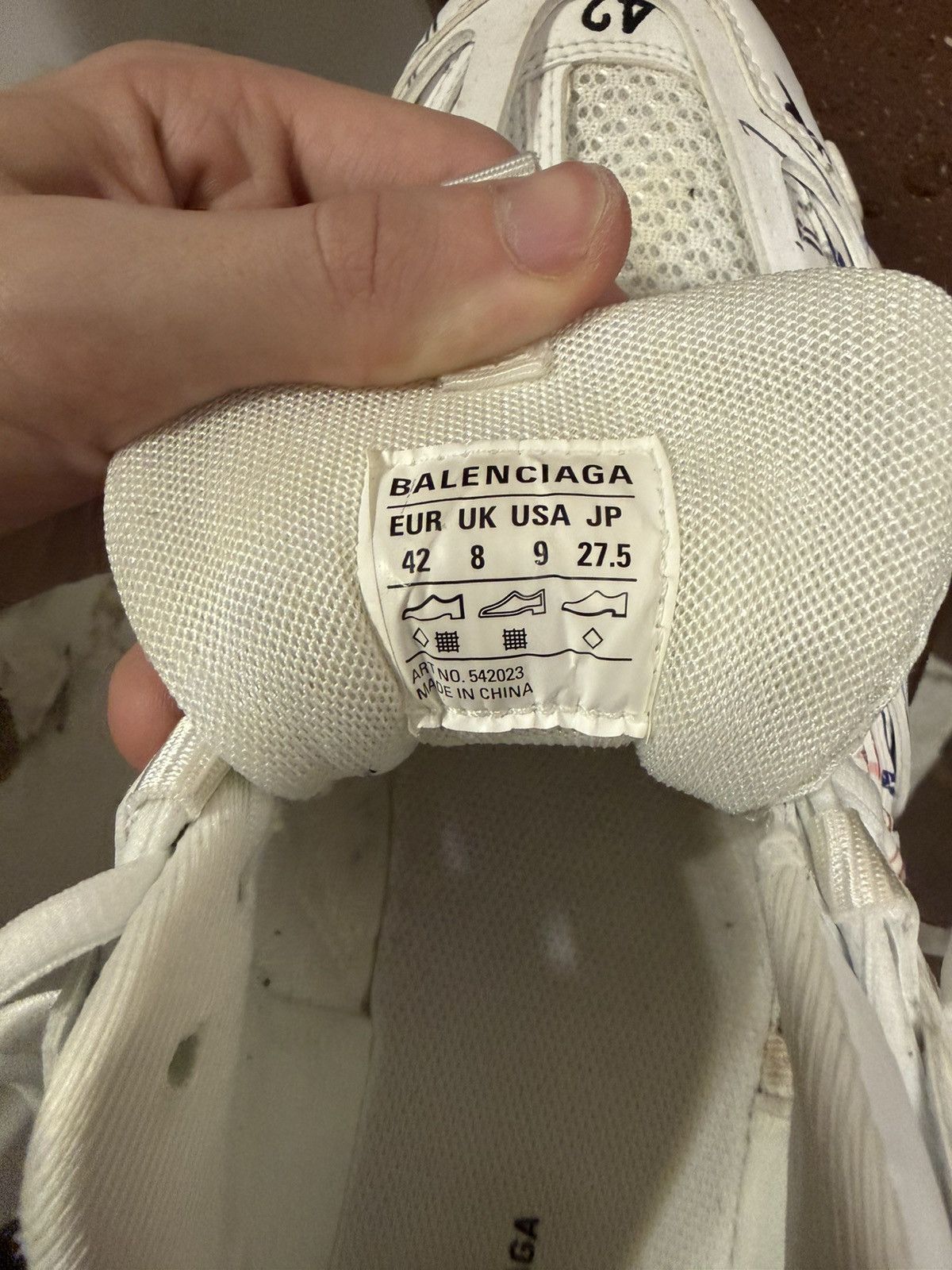 Balenciaga Balenciaga track graffiti white EXTREMELY RARE Size US 9 / EU 42 - 7 Thumbnail