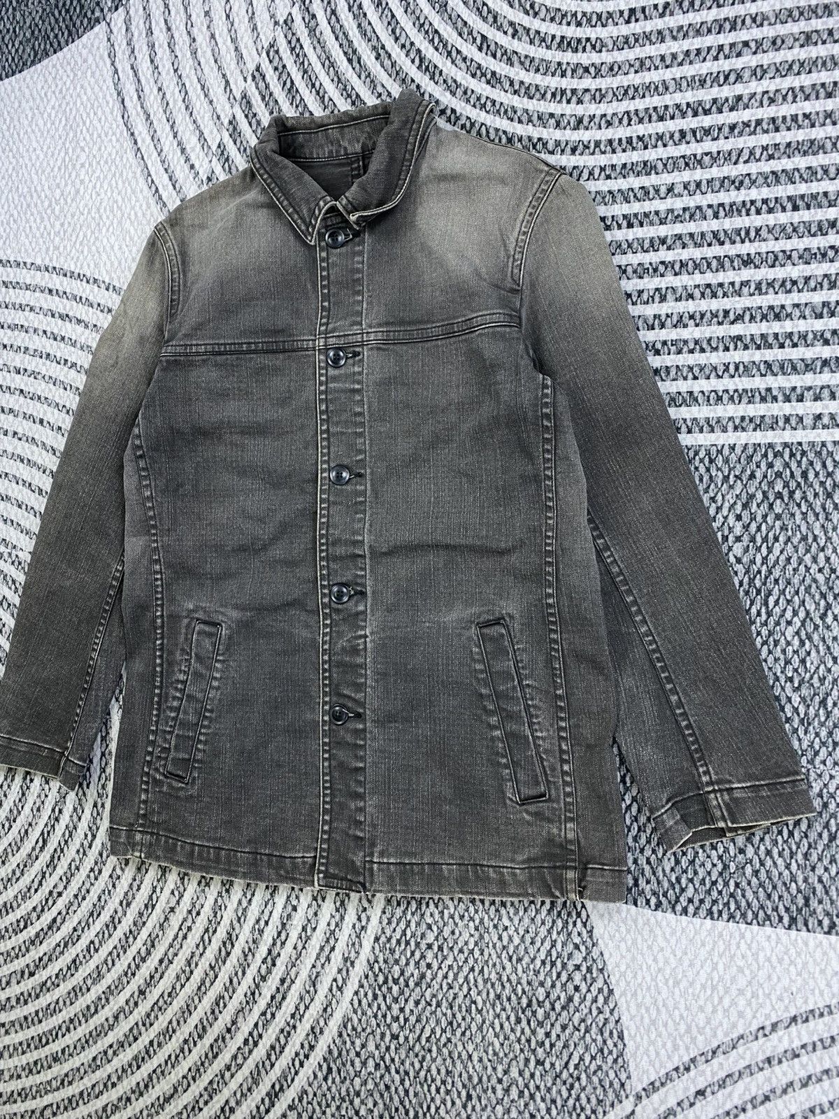Tete Homme Vintage Tete Homme By Issey Miyake Wash Grey Denim Jacket Size US M / EU 48-50 / 2 - 4 Thumbnail