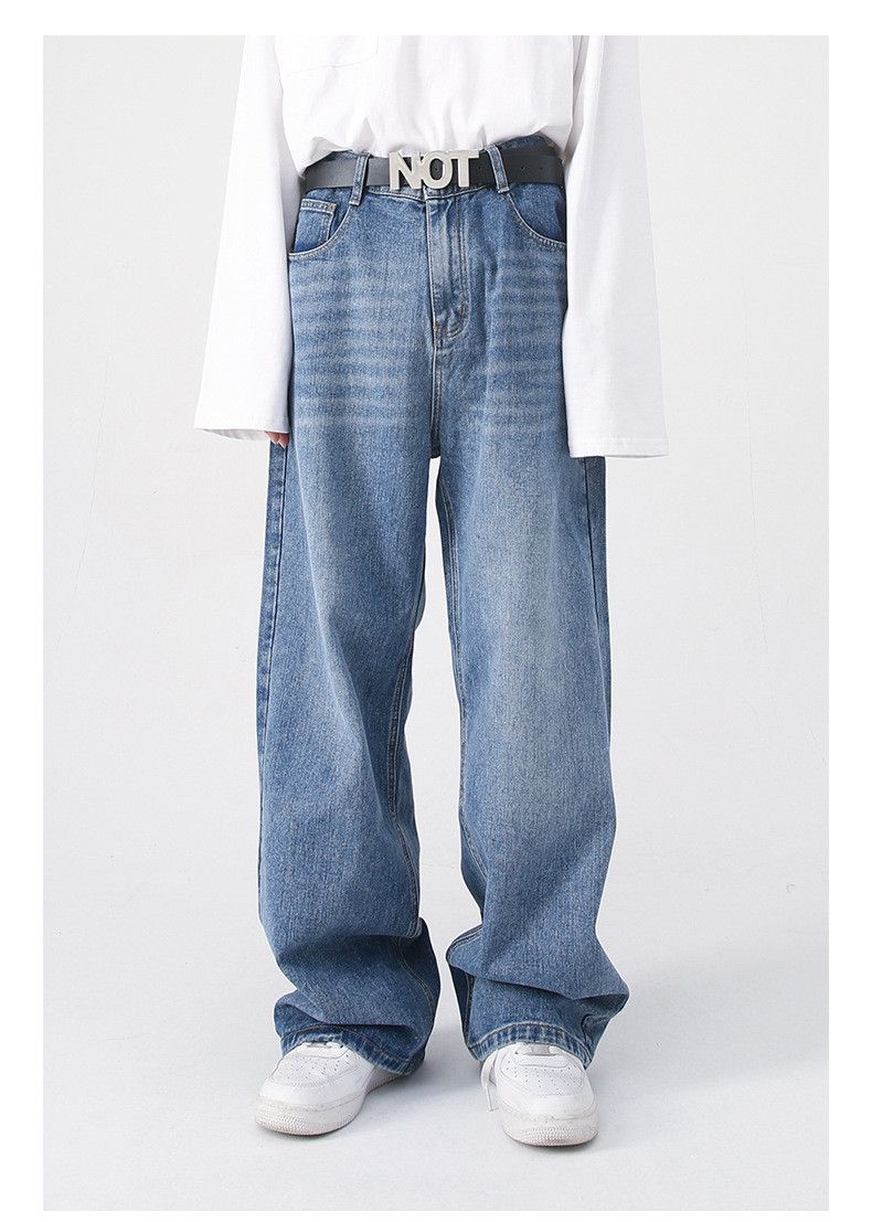 Japanese Brand × Jean Japanese retro washed loose straight jeans Size US 32 / EU 48 - 1 Thumbnail