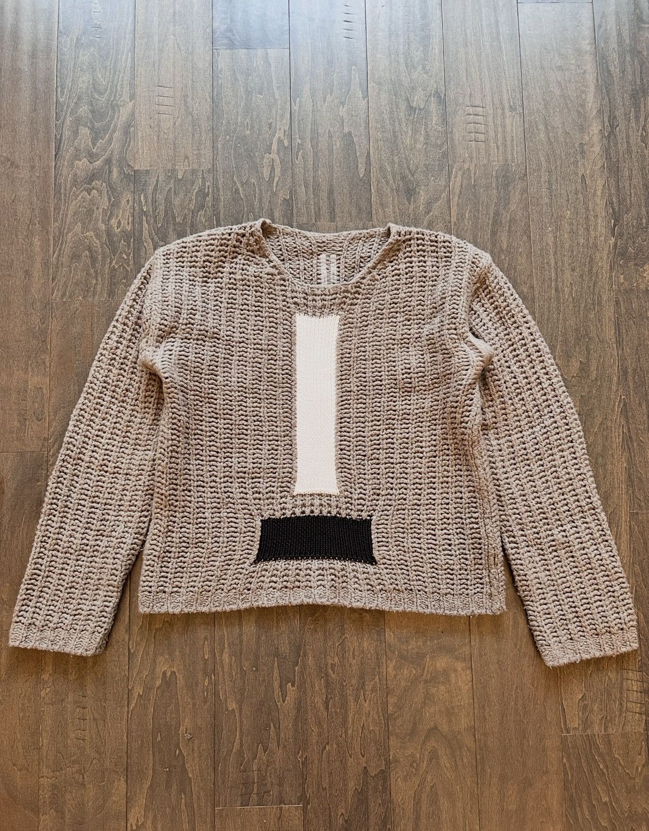 Rick owens Fw 2020 Performa Grey Cropped Cable knit sweater