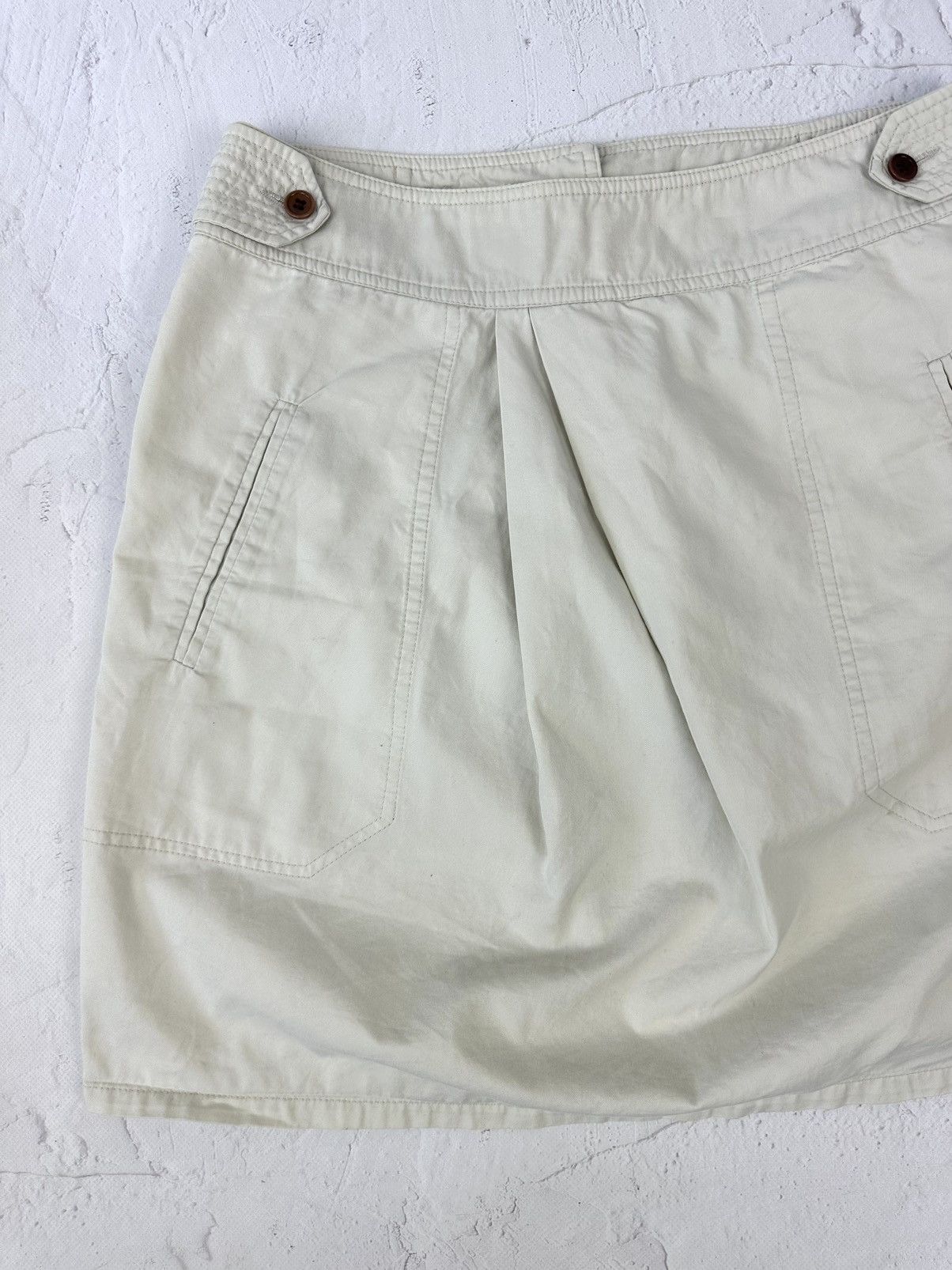 Beauty Beast × Japanese Brand × Vintage Vintage Beige Mini Skirt Size 26" / US 2 / IT 38 - 2 Thumbnail