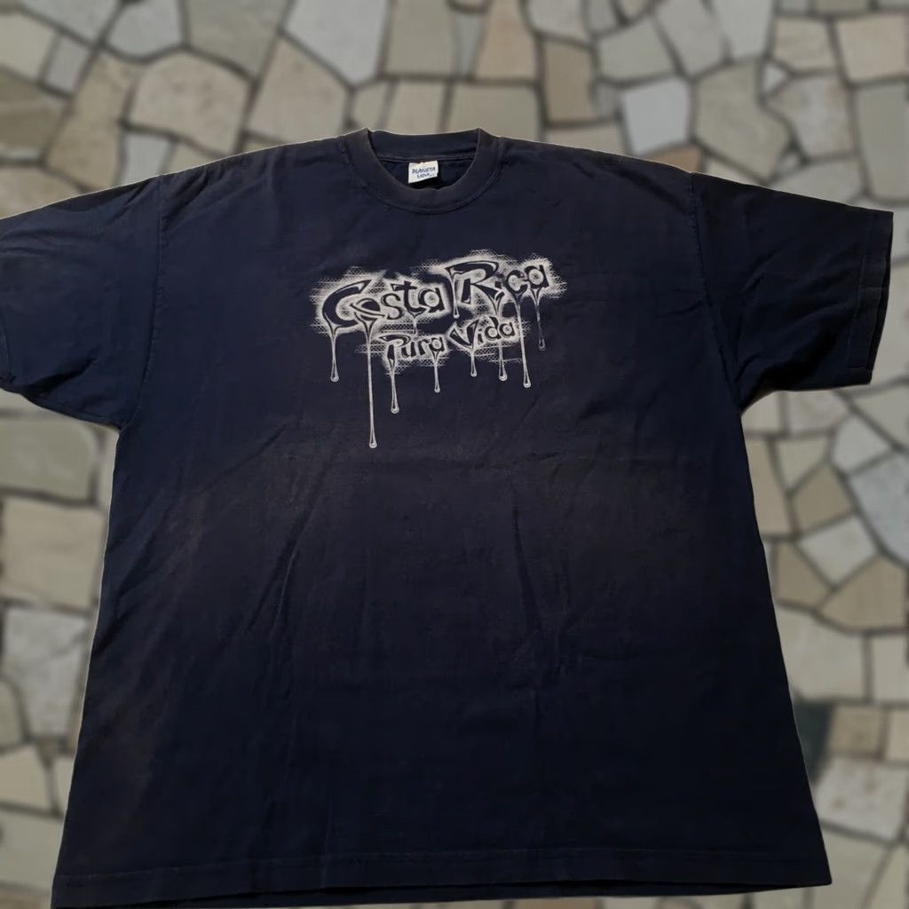 Vintage PURA VIDA T-Shirt Blue XL Adult GRAPHIC Beer Costa Rica, Cotton, Short Sleeve, Crew Neck, Unisex, Regular Fit Size US XL / EU 56 / 4 - 1 Thumbnail
