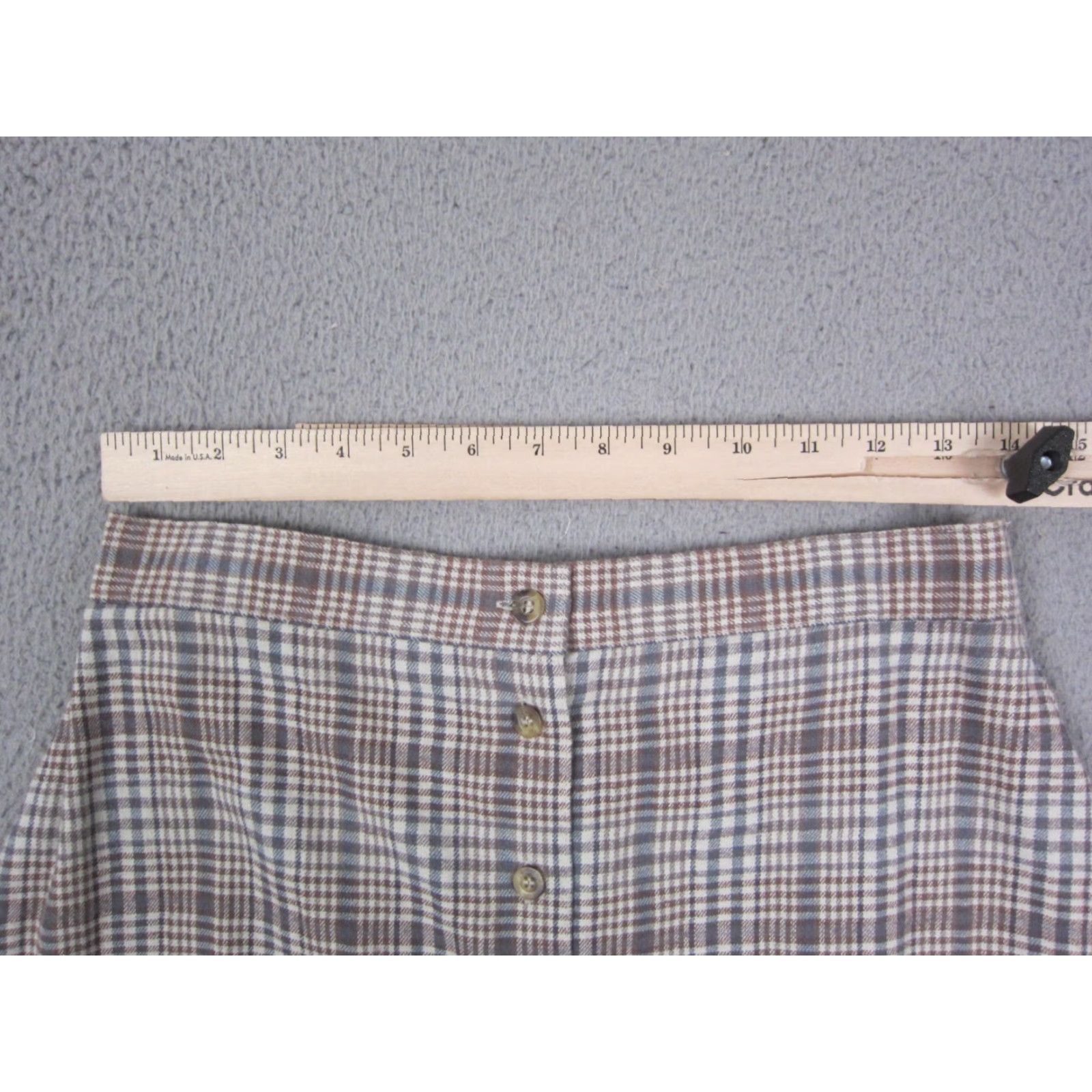 Vintage VINTAGE Woolrich Skirt Womens M Midi Plaid Brown Cotton A-Line 80s 90s Woolrich Womens Bold-Search Skirt Size 32" / US 10 / IT 46 - 5 Thumbnail
