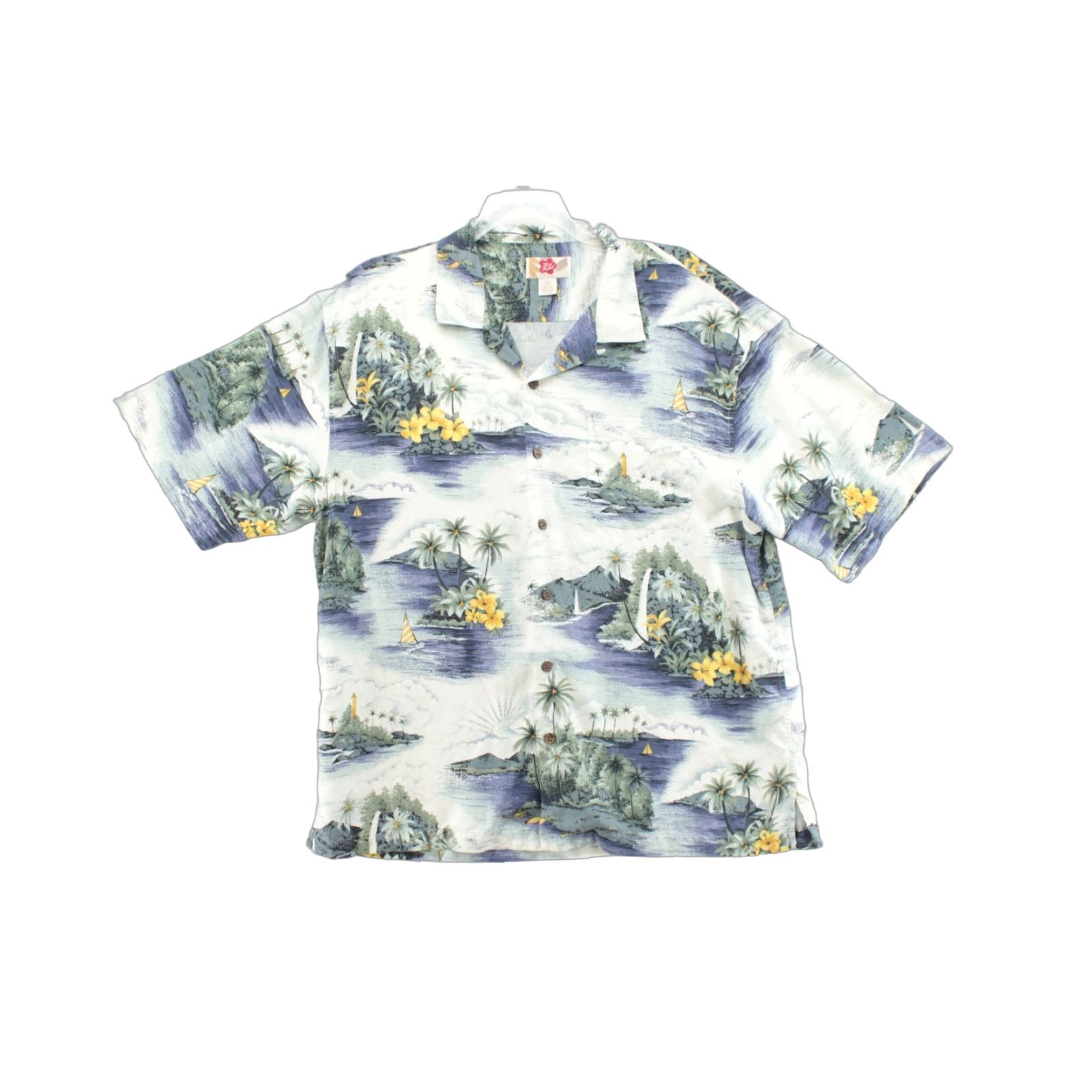 Hilo Hattie VINTAGE Hilo Hattie Silk Hawaiian Shirt Men's XL Button-Up Blue Floral Aloha Camp Collar Tropical Luau Beach Wear Size US XL / EU 56 / 4 - 1 Thumbnail