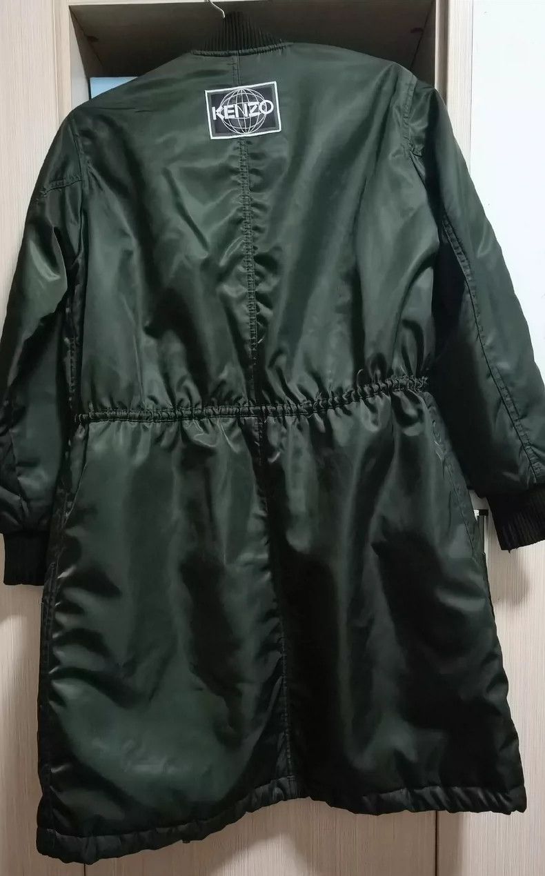 Kenzo KENZO Green and black baseball collar long coat Size XXS / US 00 / IT 34 - 2 Thumbnail