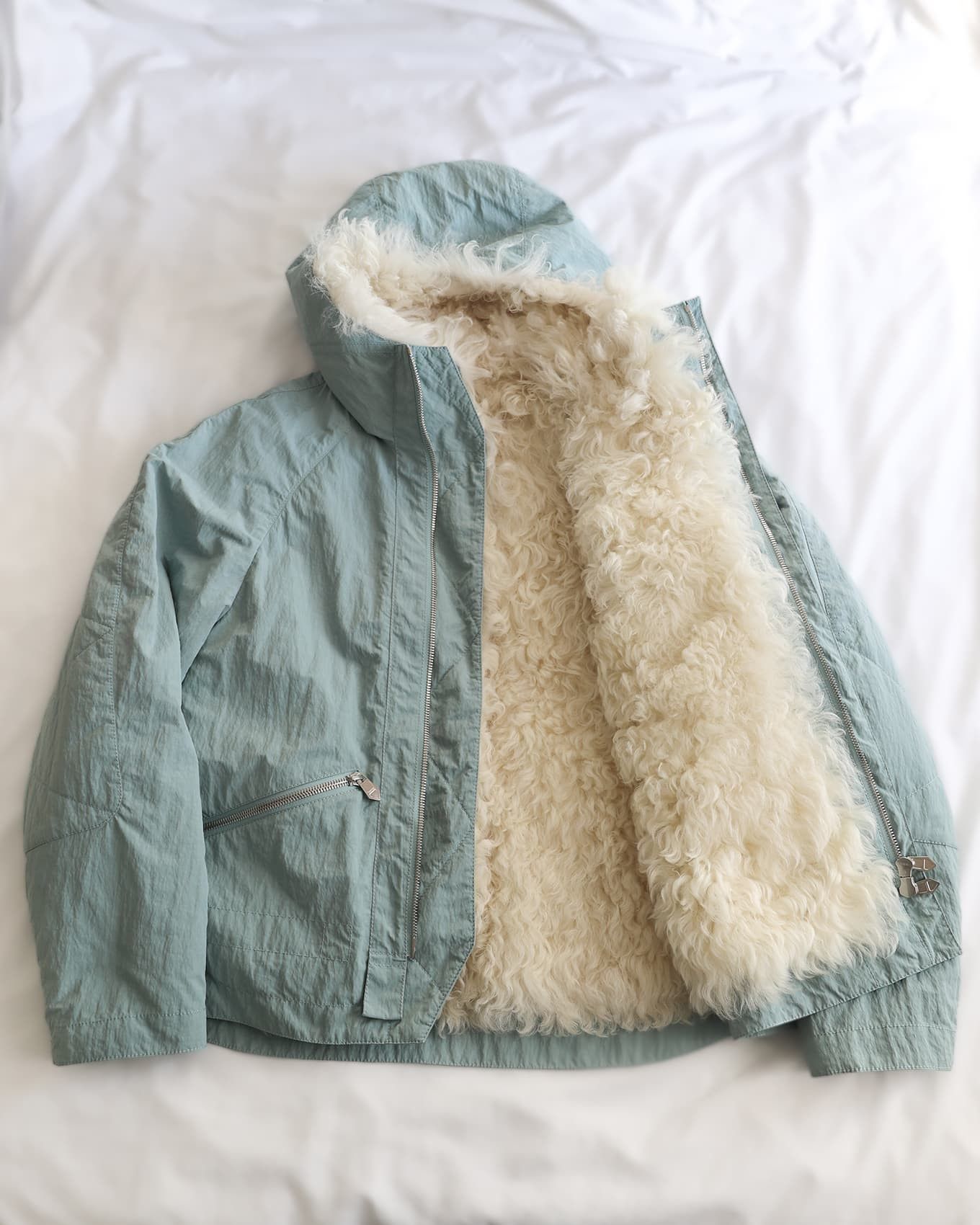Hermes $20,000 Mens FW22 Blue Lamb Fur Lined Runway Jacket Size US S / EU 44-46 / 1 - 6 Thumbnail